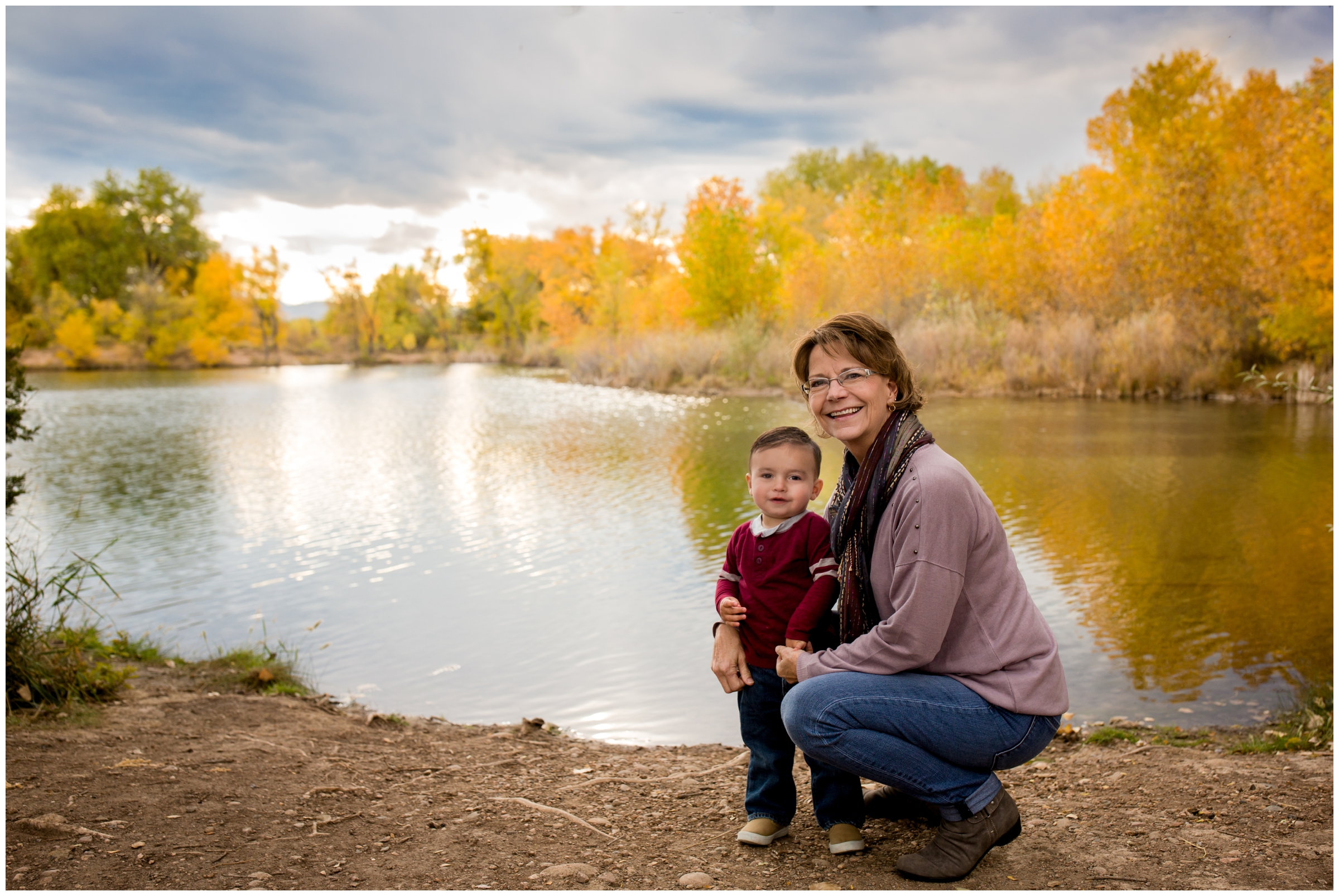 Riverbend Ponds Fort Collins Colorado family photos during fall 