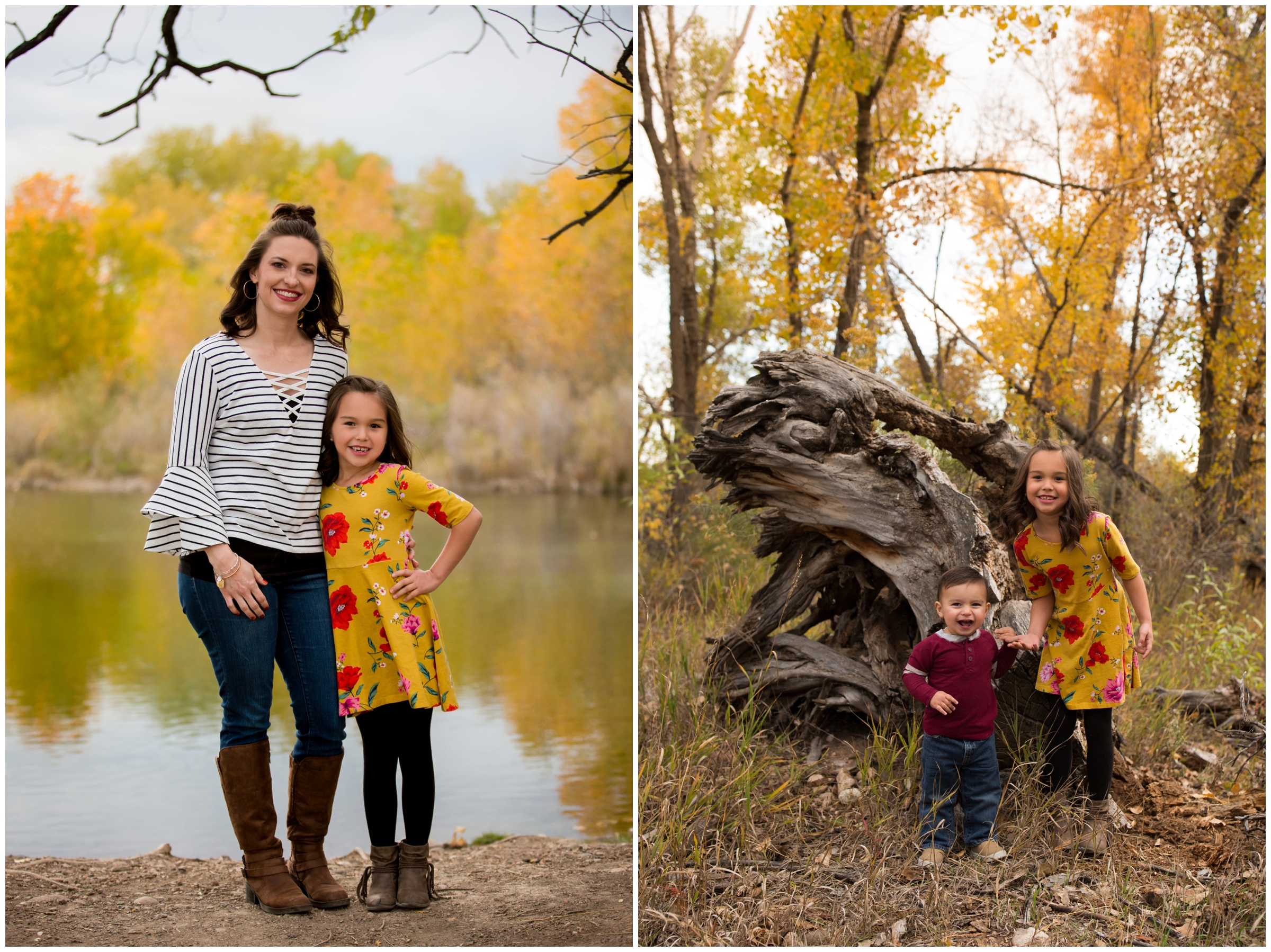 fall Colorado family photos at Riverbend Ponds Ft. Collins 