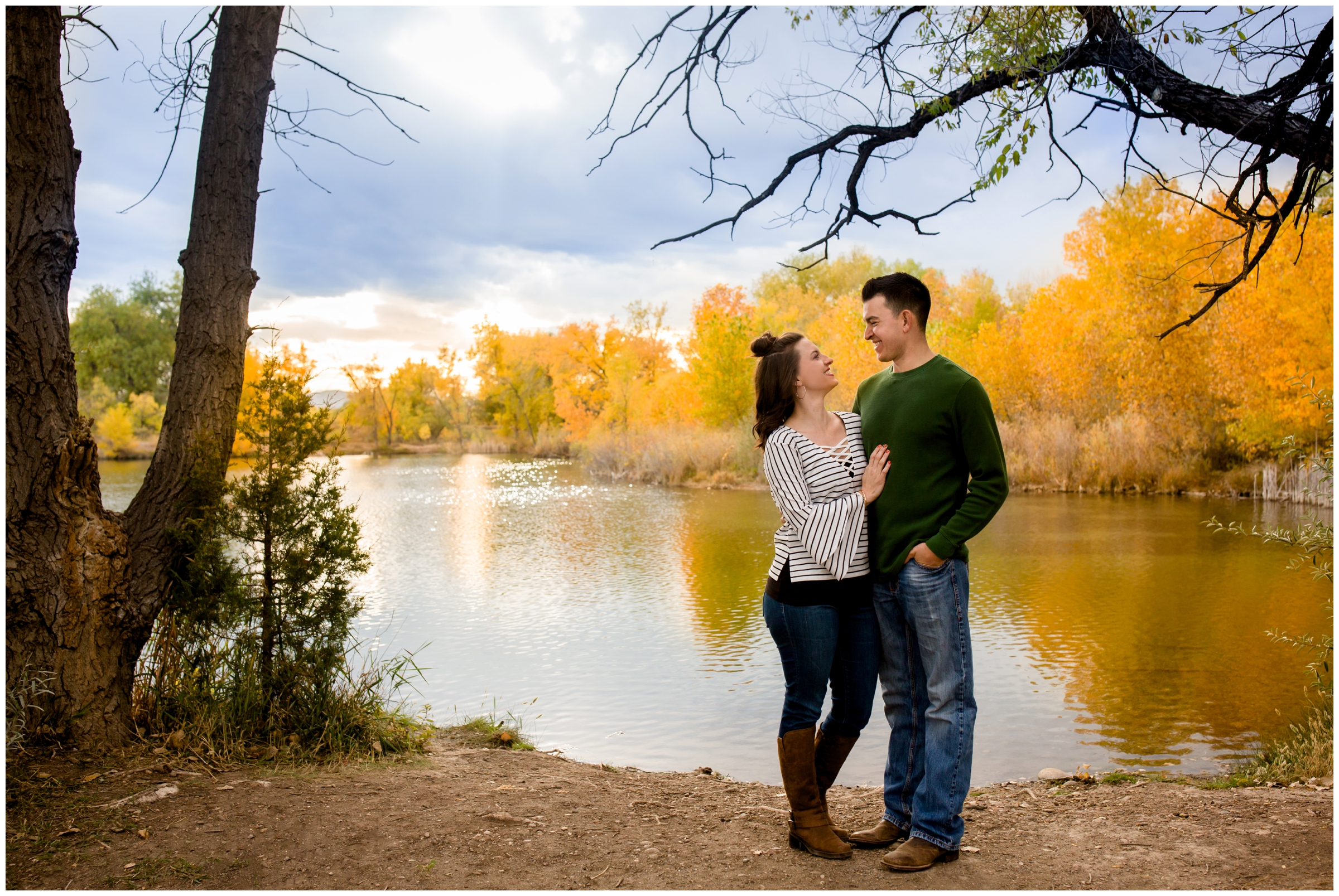 fall engagement pictures at Riverbend Ponds Fort Collins Colorado 