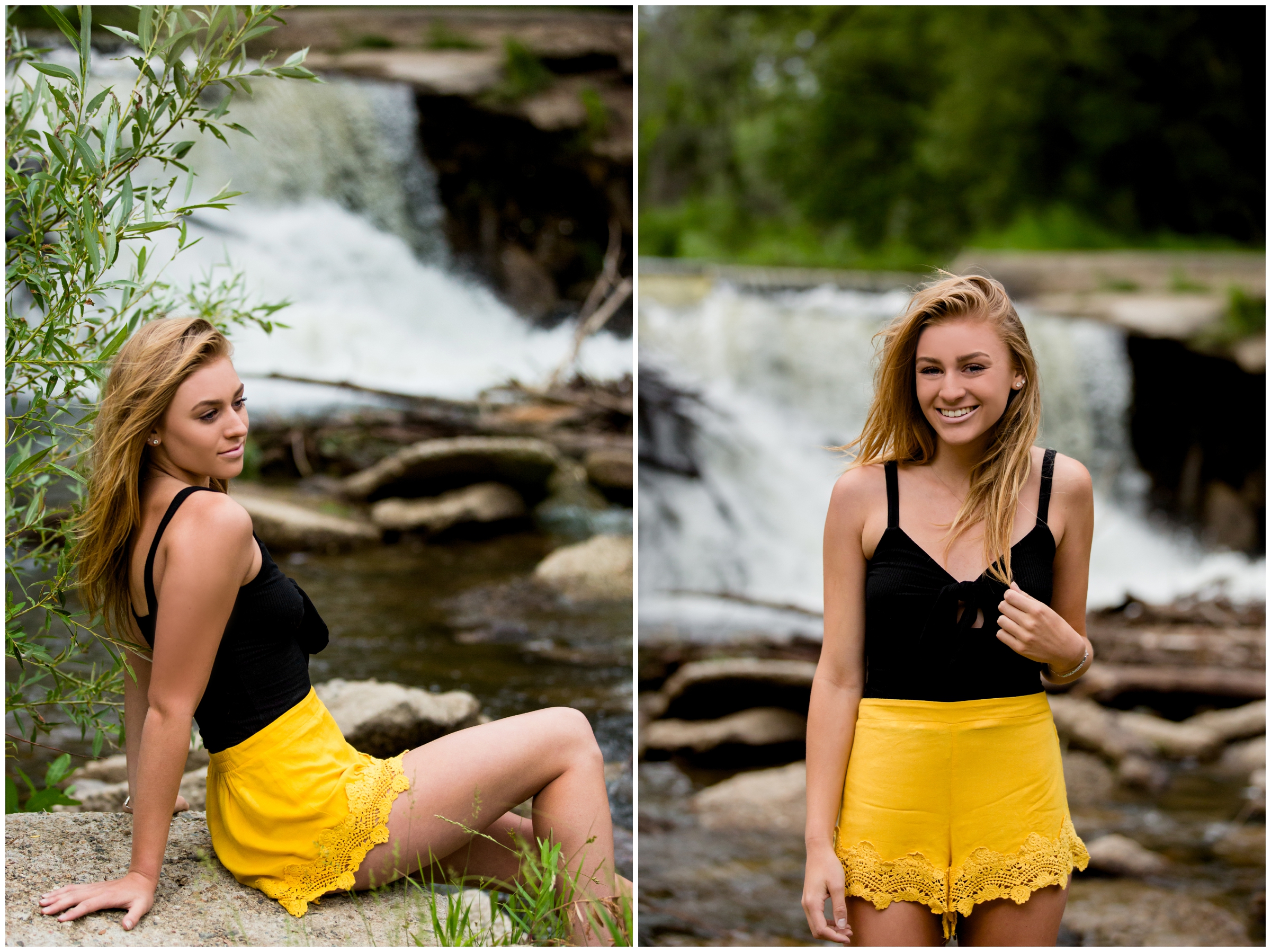 water senior pictures for Frederick High School Colorado girl 