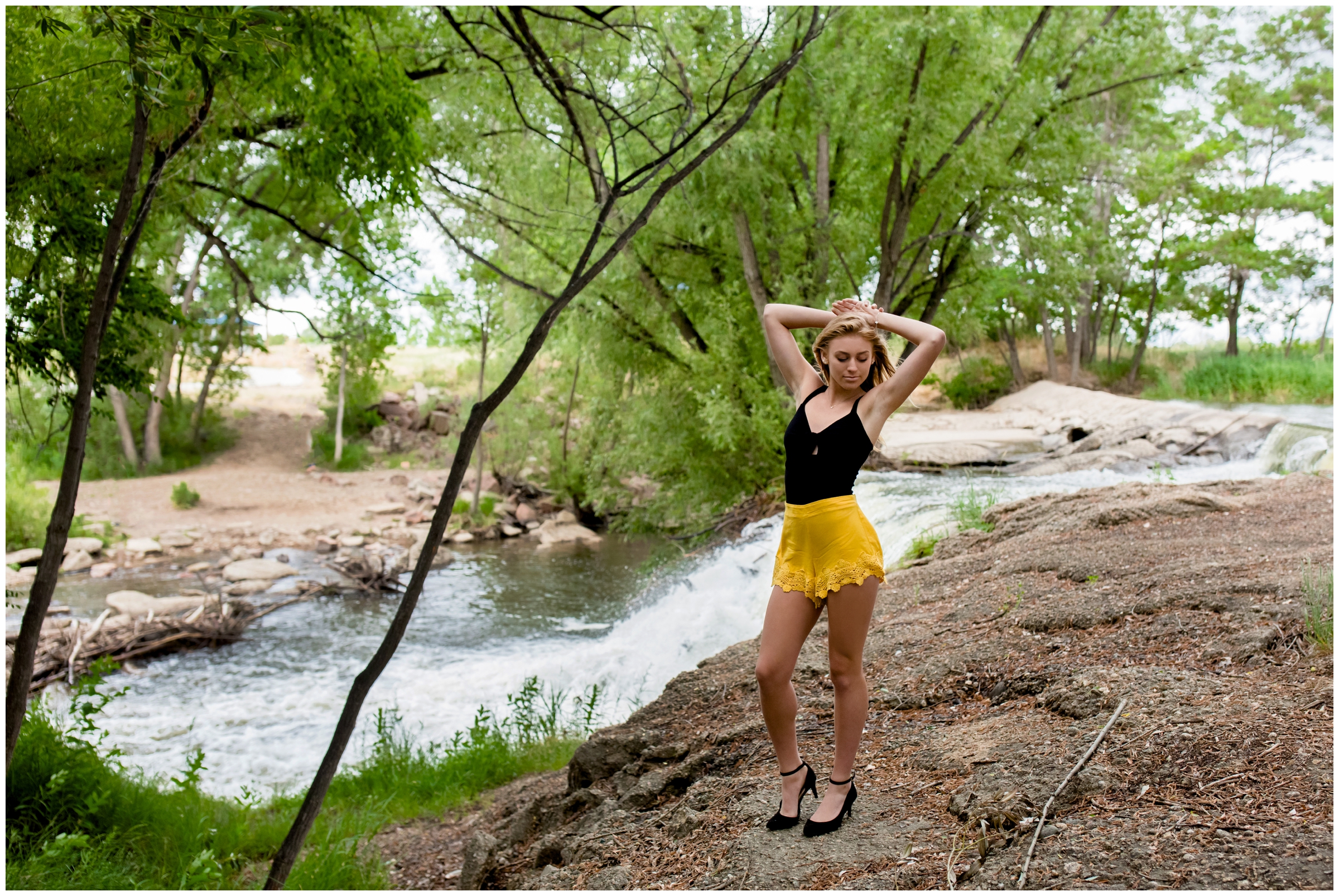 Colorado senior pictures at Golden Ponds Longmont 