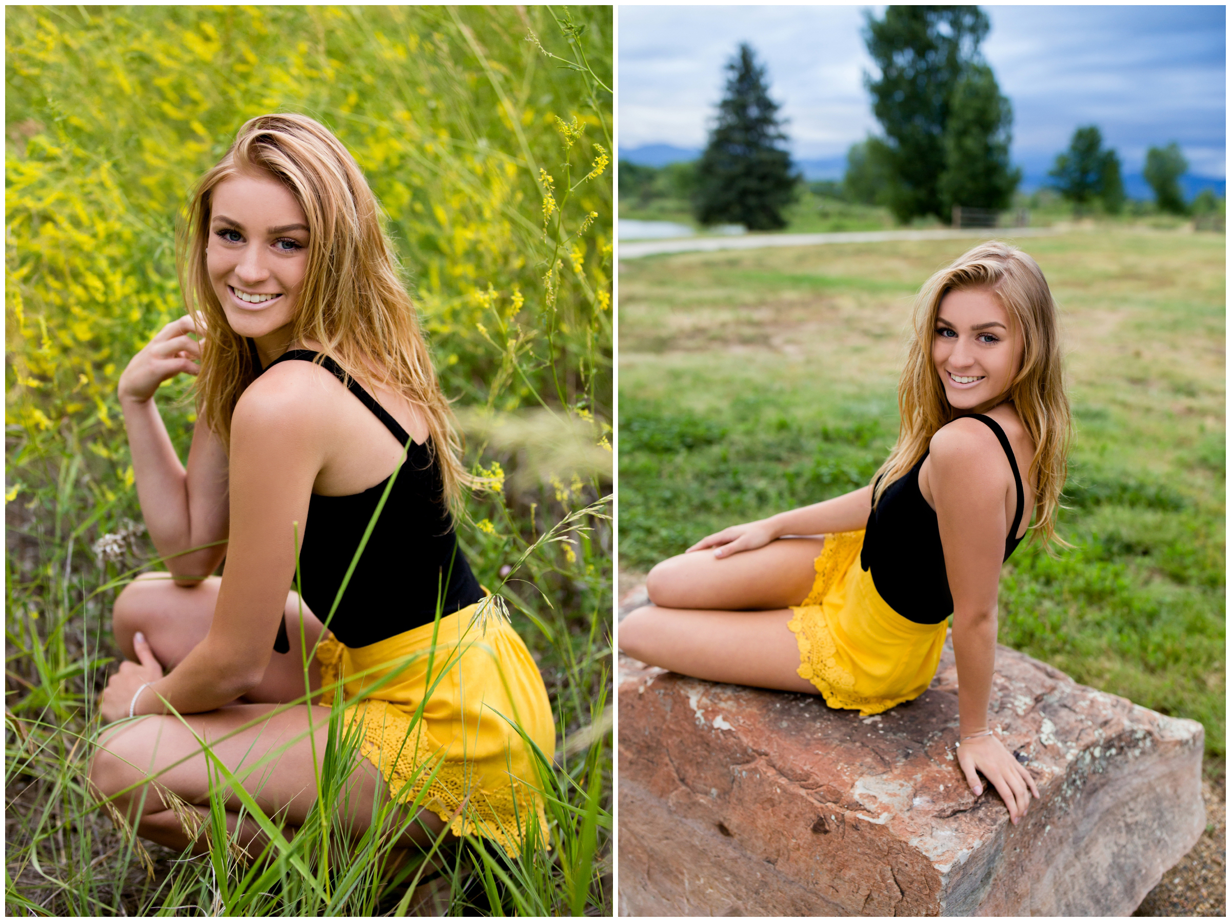 Frederick High Colorado senior portraits at Golden Ponds Longmont 