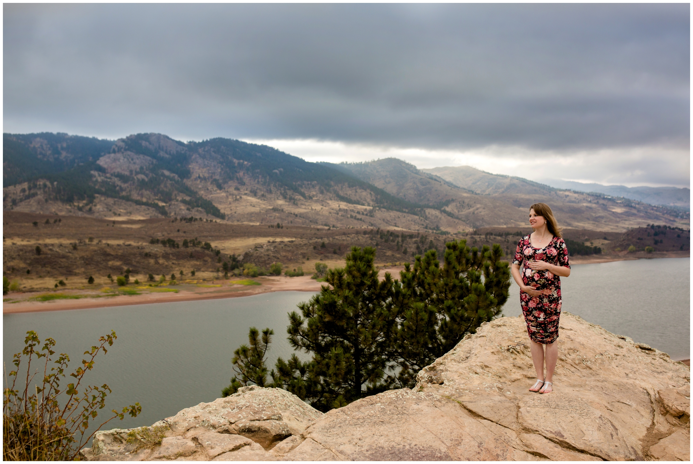 Horsetooth Reservoir Fort Collins Colorado maternity portraits 