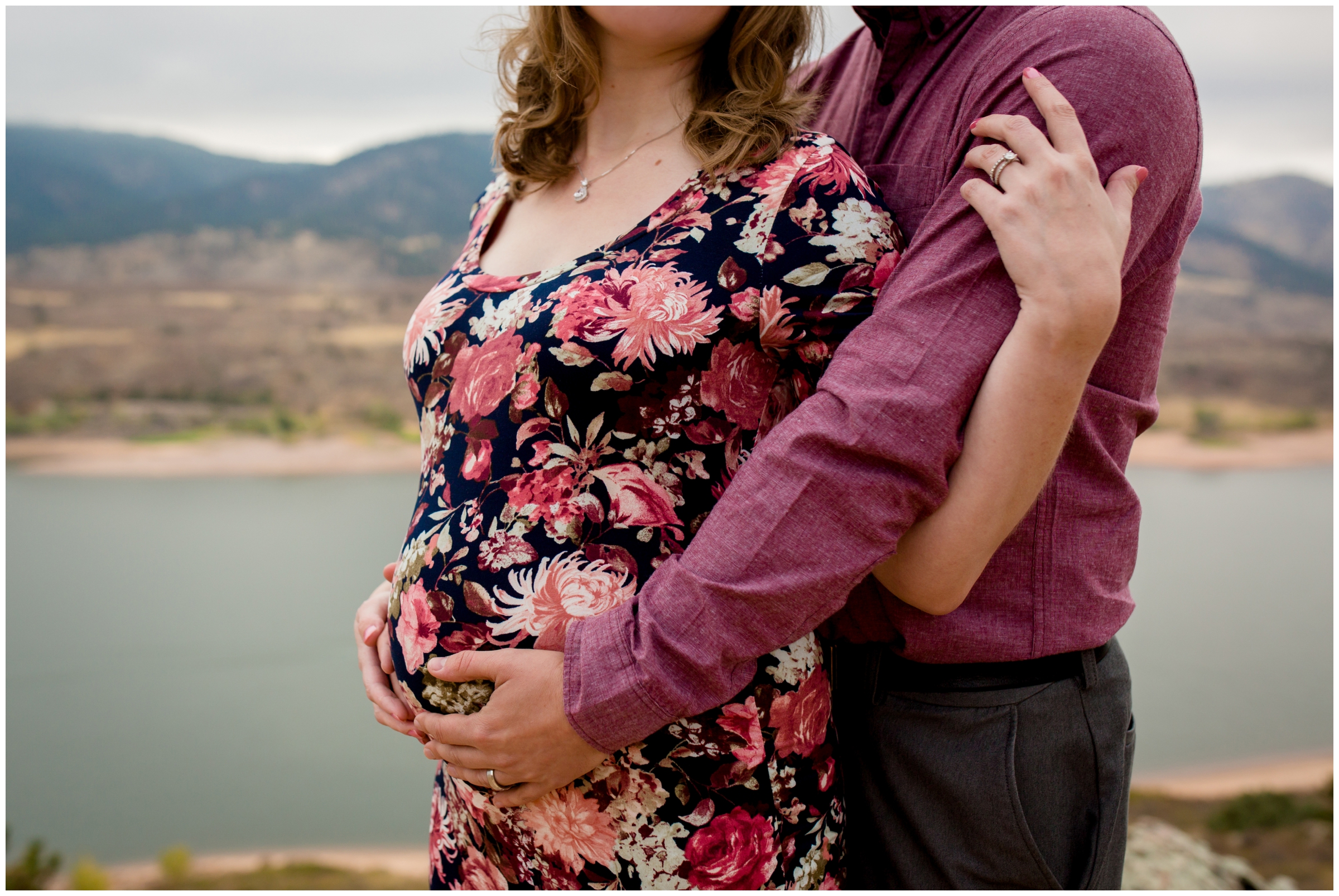 Fall mountain maternity portraits at Horestooth Reservoir Fort Collins Colorado 