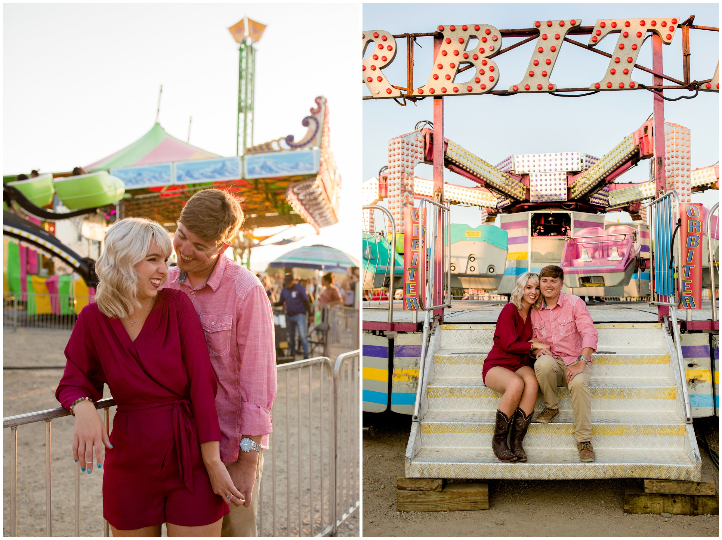 carnival engagement photo inspiration by Longmont Colorado photographer Plum Pretty Photography
