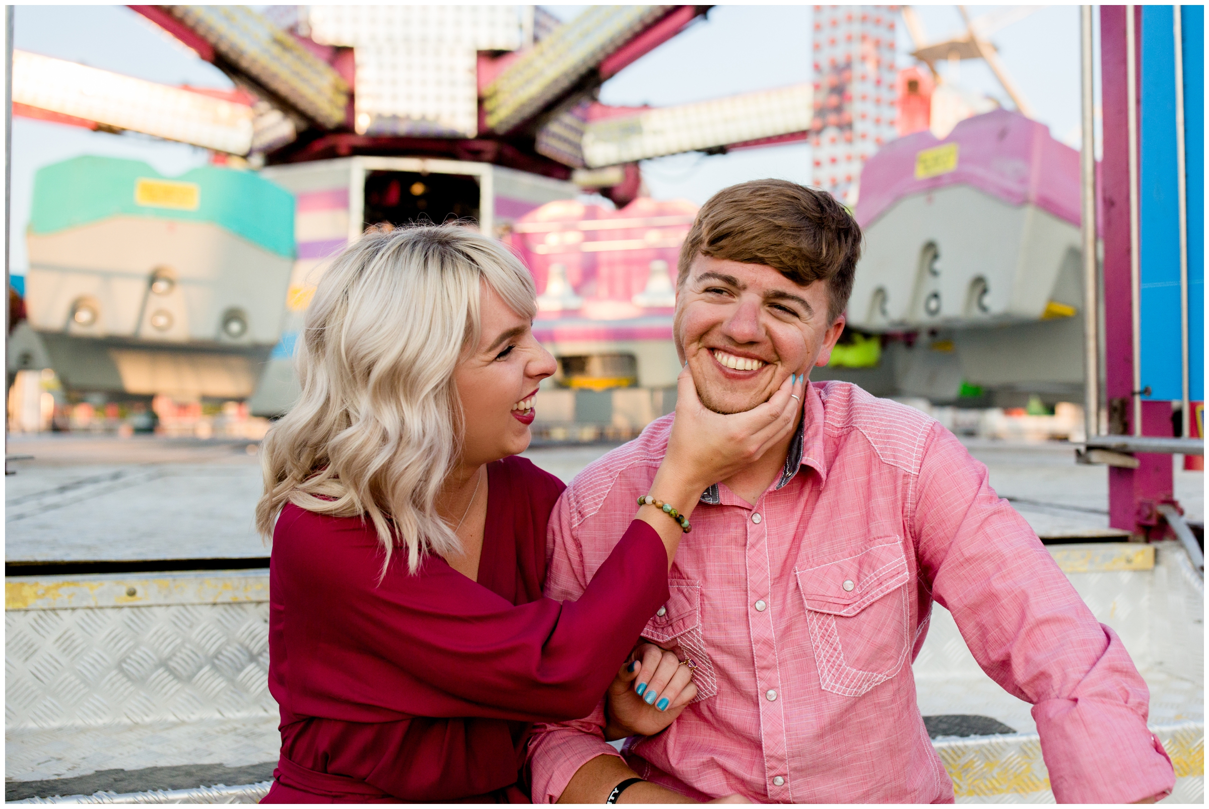 Longmont Colorado carnival engagement photos
