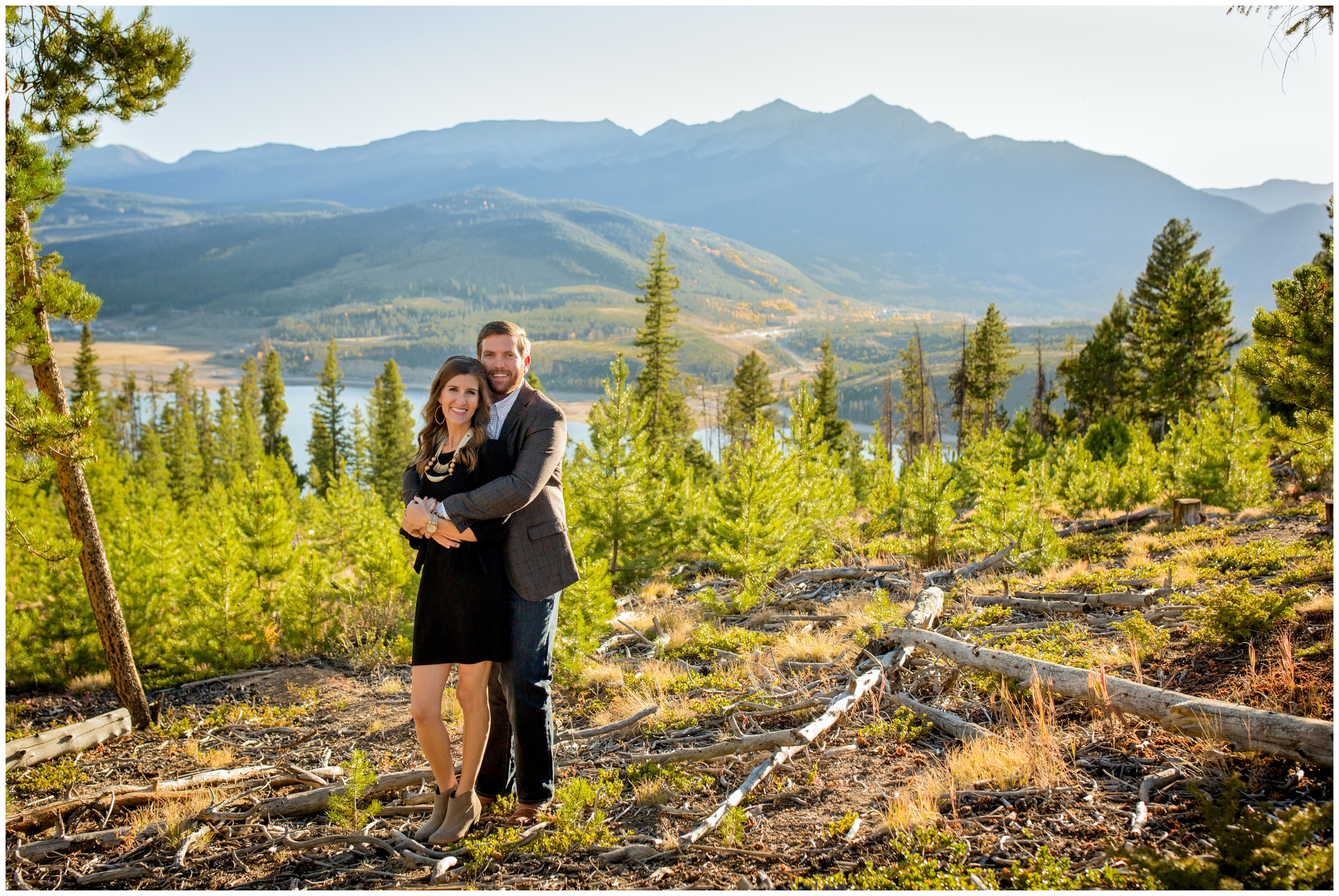 Sapphire Point Overlook Colorado fall engagement photos in the Breckenridge mountains