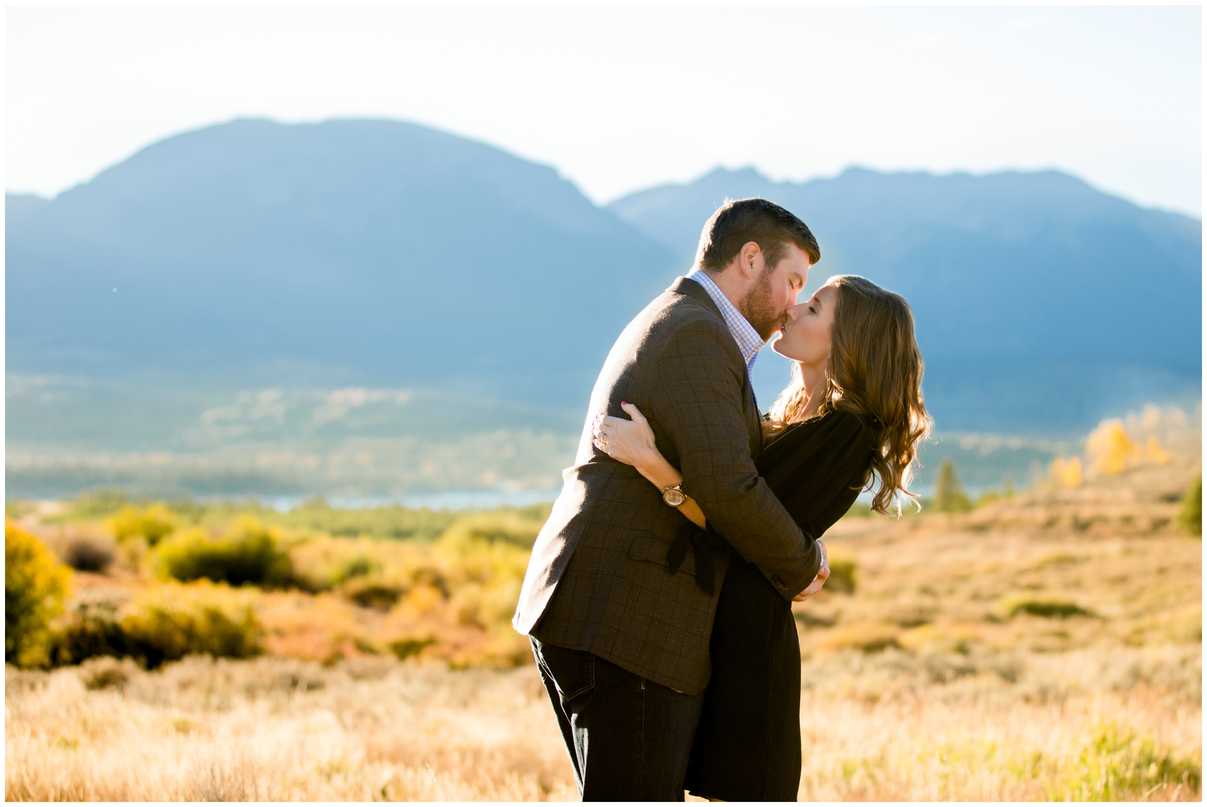 Colorado mountain engagement photos at Windy Point Campground Breckenridge