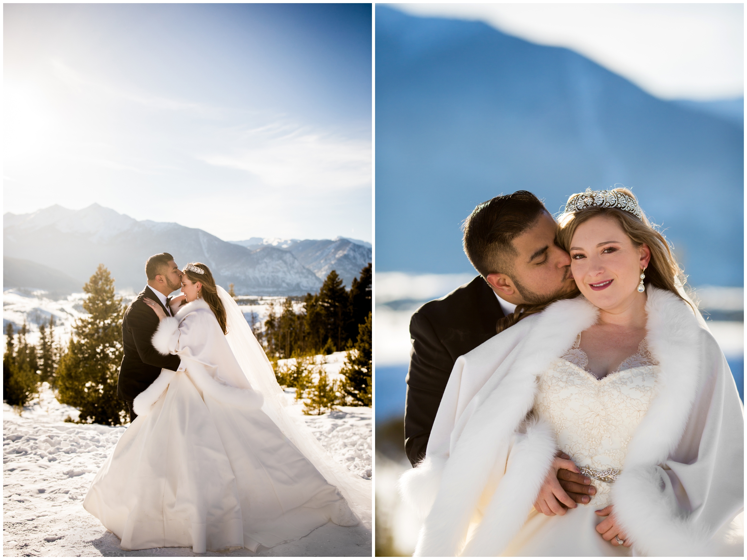 snowy Breckenridge Colorado winter wedding photography 