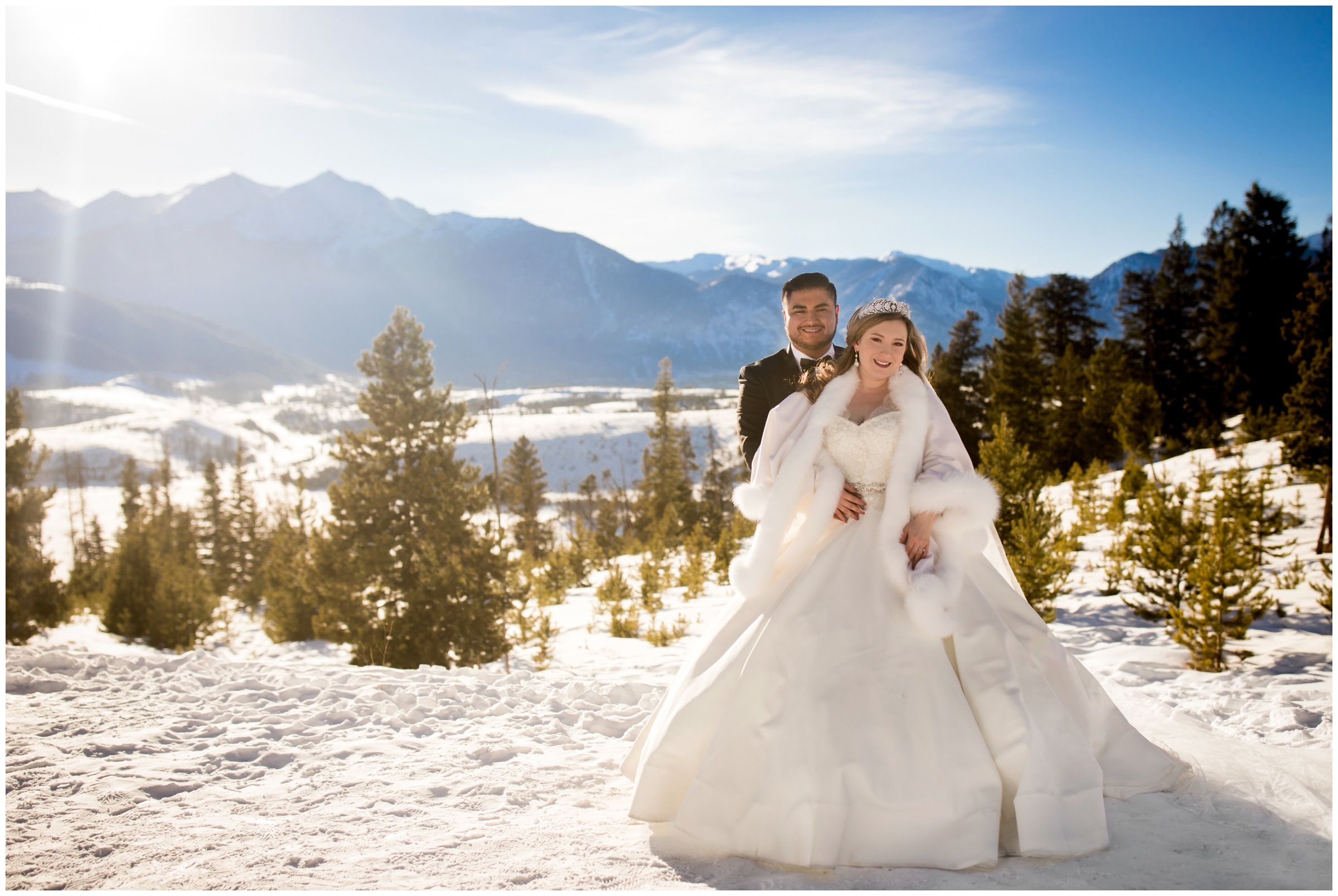 Sapphire Point wedding photos by Breckenridge photographer Plum Pretty Photography. Snowy Colorado winter elopement inspiration.