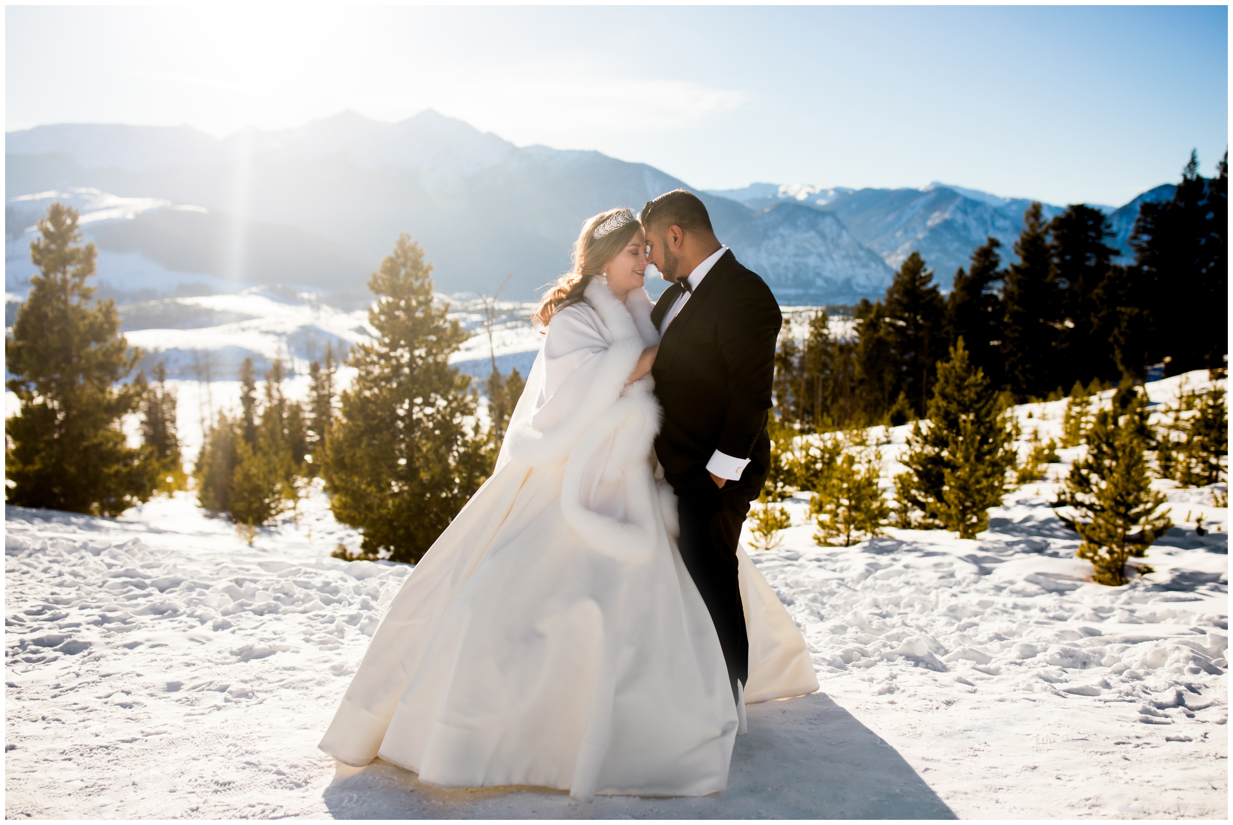 Sapphire Point wedding photos by Breckenridge photographer Plum Pretty Photography. Snowy Colorado winter elopement inspiration.