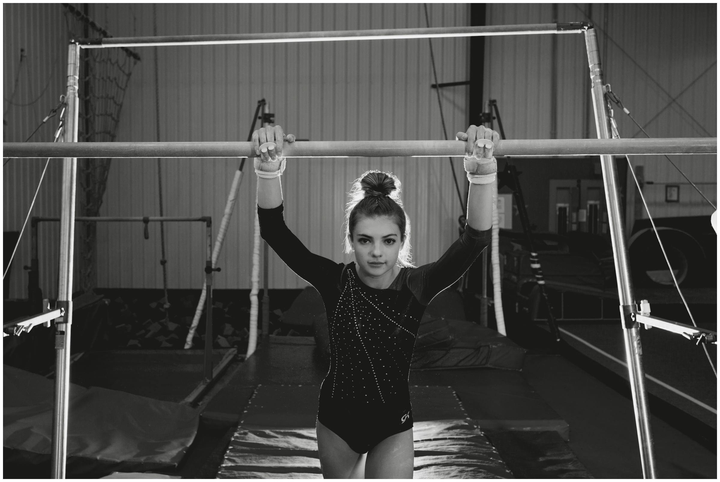 Frederick High School Colorado senior photos of a female gymnast