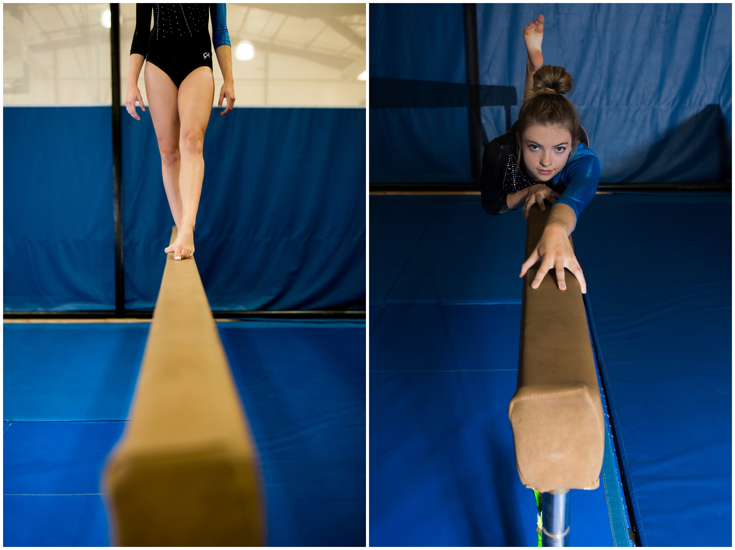 Gymnastics senior pictures by Colorado portrait photographer Plum Pretty Photography. Frederick High School CO senior photos inspiration. 