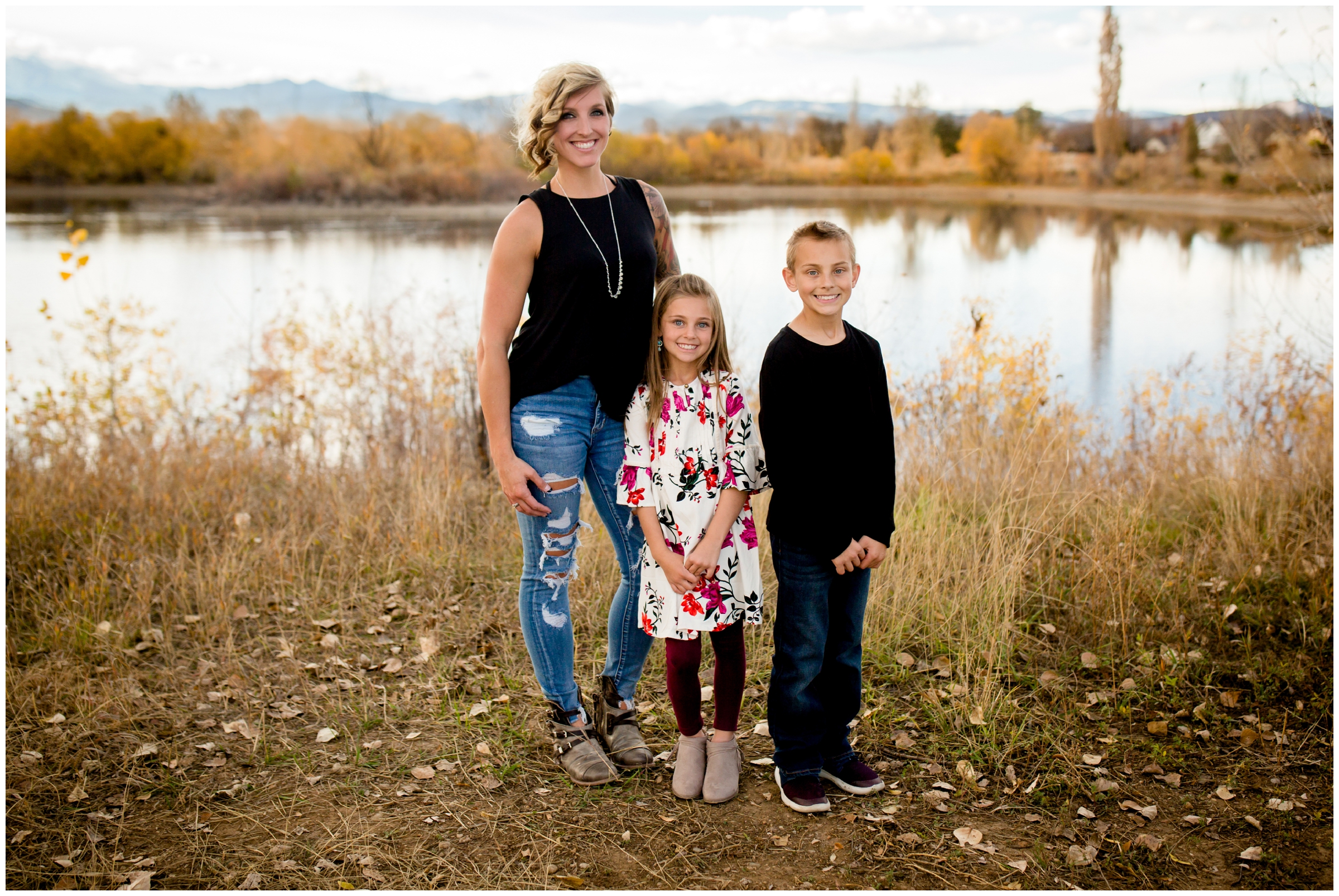 fall Longmont Colorado family photos at Golden Ponds by portrait photographer Plum Pretty Photography