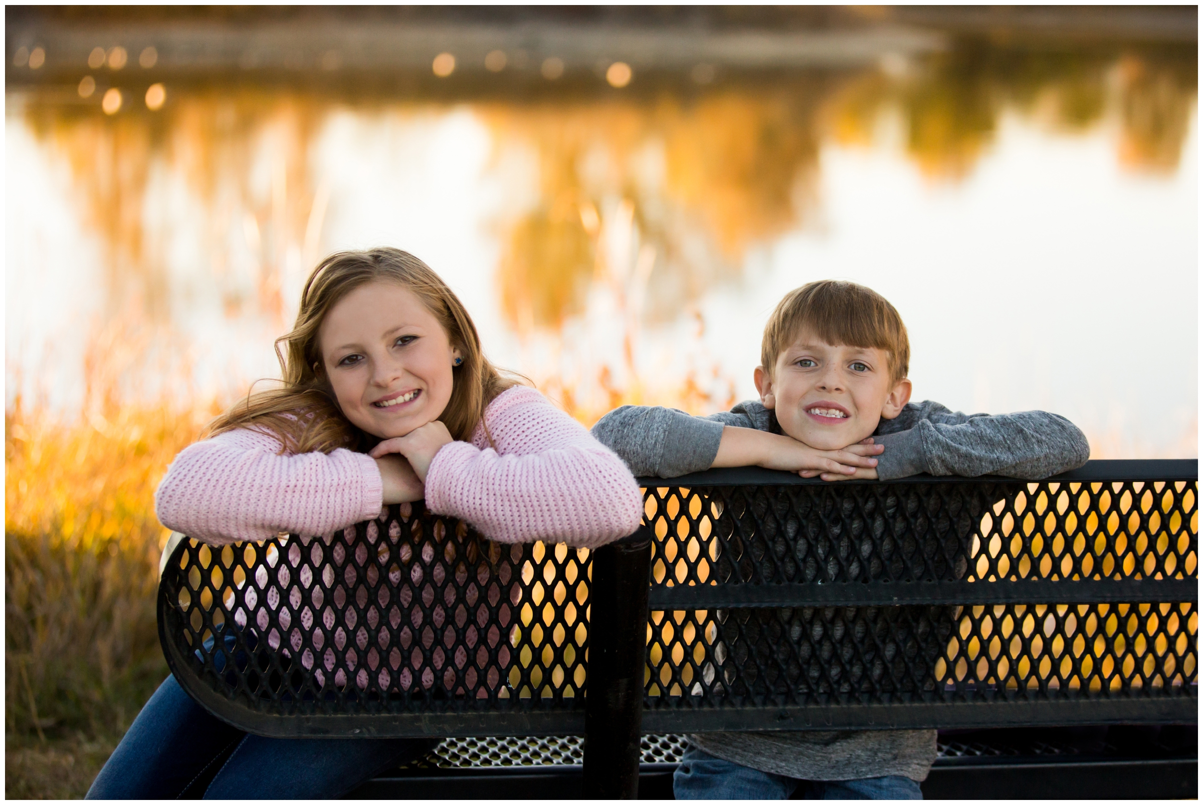 Longmont Colorado family portraits at Golden Ponds by photographer Plum Pretty Photography. Colorful fall family pictures inspiration.