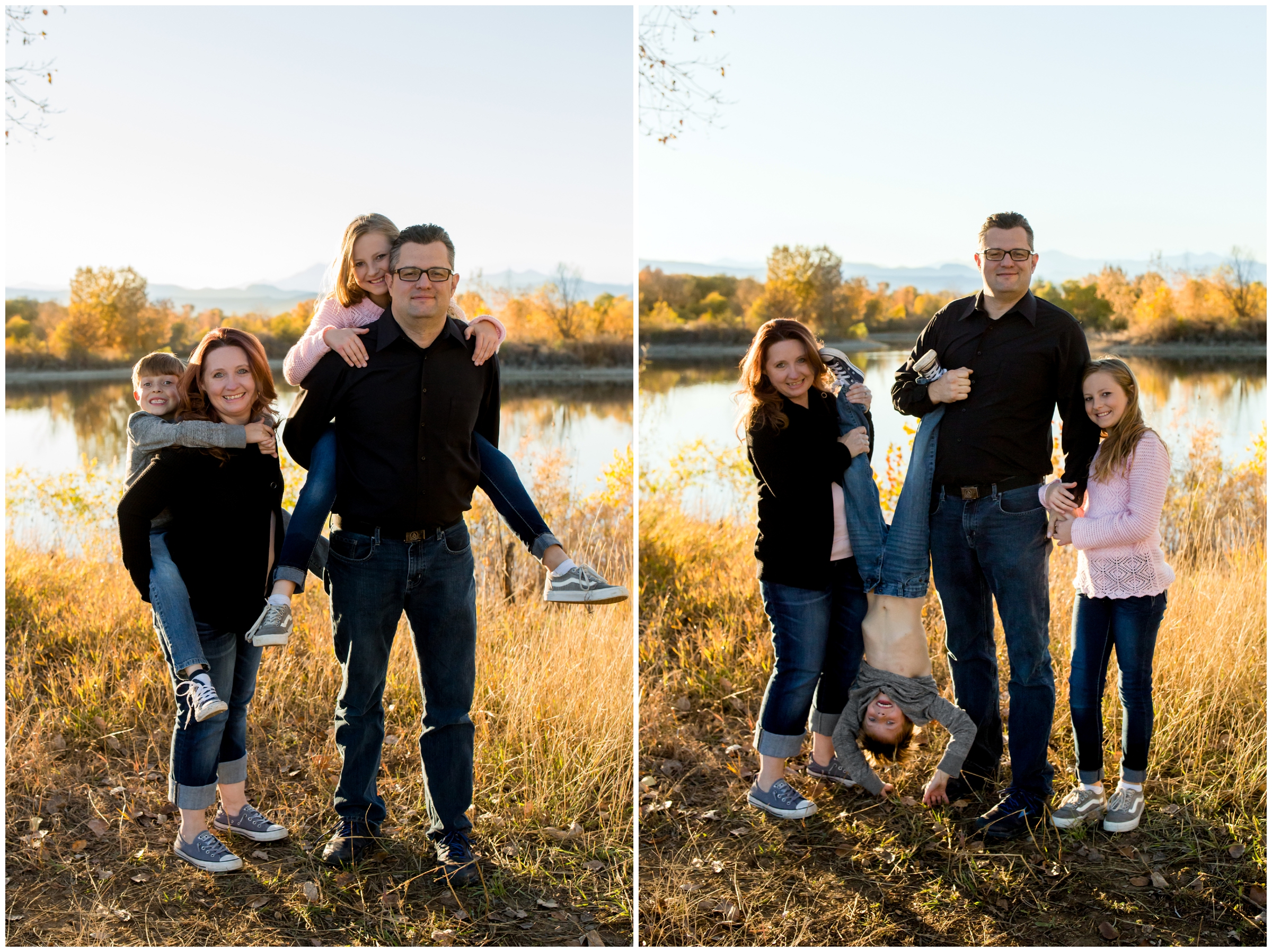 Colorado fall family photos at Golden Ponds by Longmont photographer Plum Pretty Photography