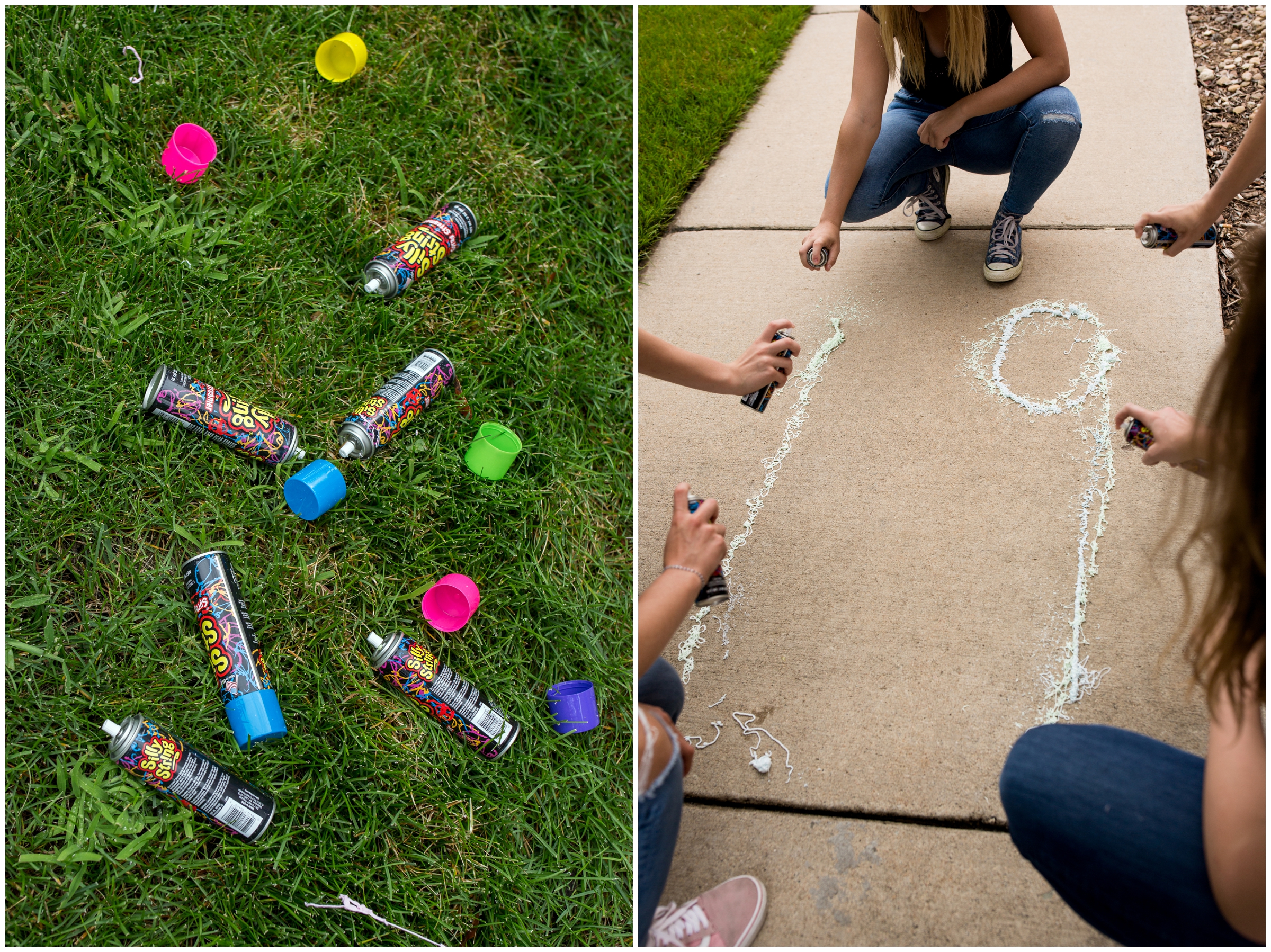 silly string senior portraits inspiration