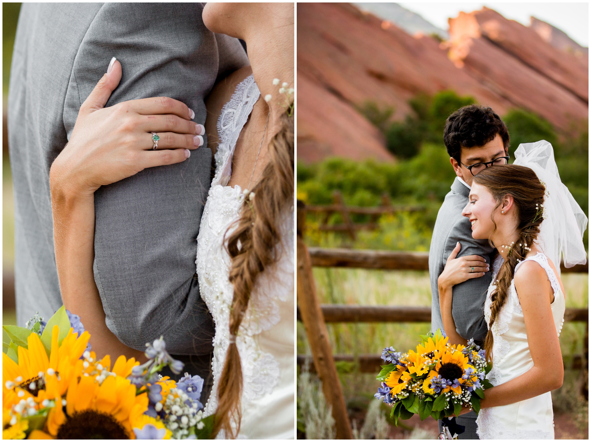 Red Rocks wedding photos by Colorado photographer Plum Pretty Photography. DIY backyard and Red Rocks Chapel wedding inspiration.