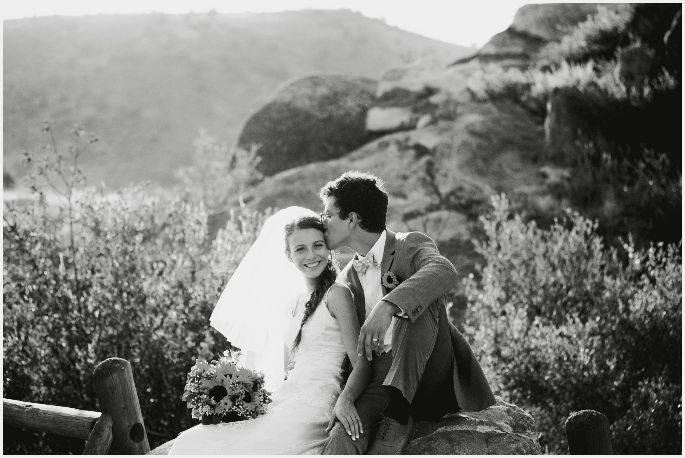 Red Rocks Park wedding portraits by Colorado photographer Plum Pretty Photography