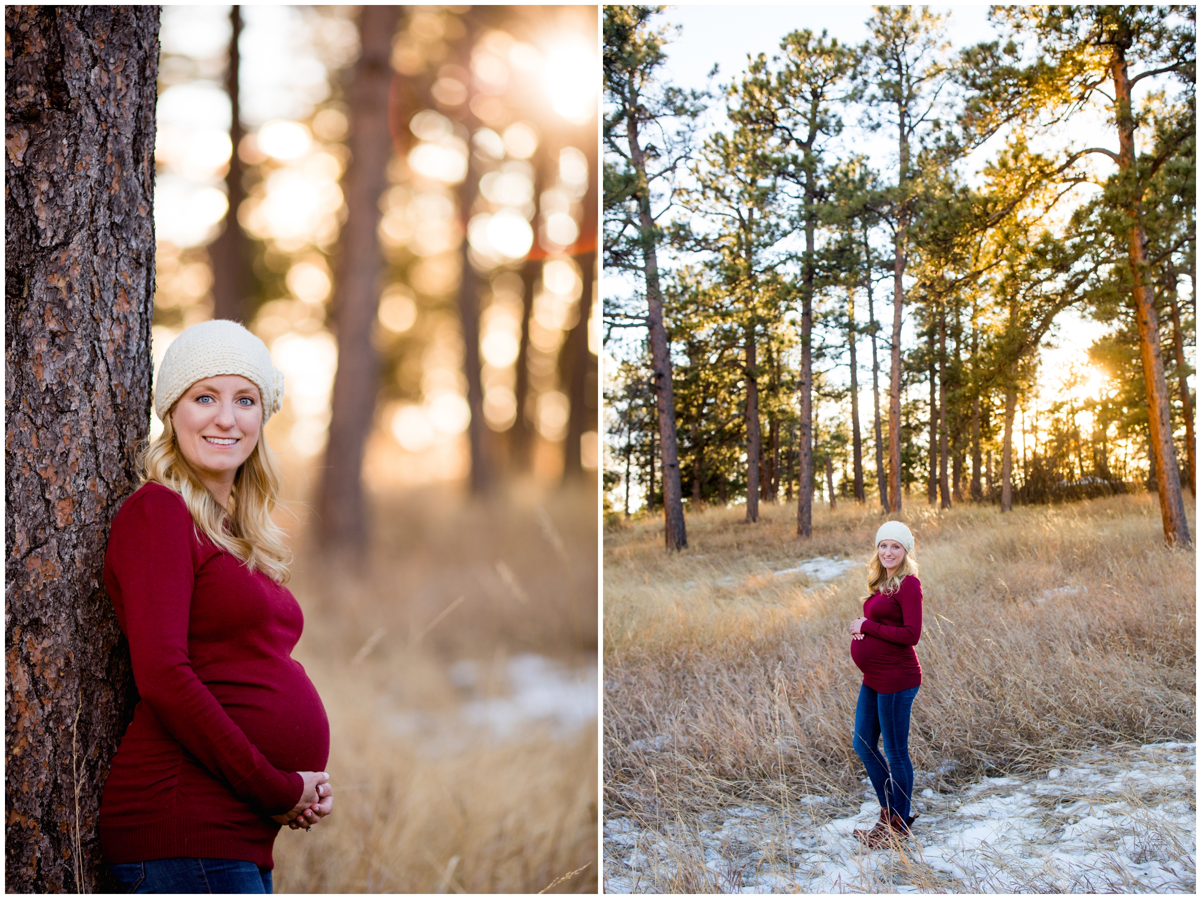 Colorado forest maternity pictures at Lookout Mountain Golden 