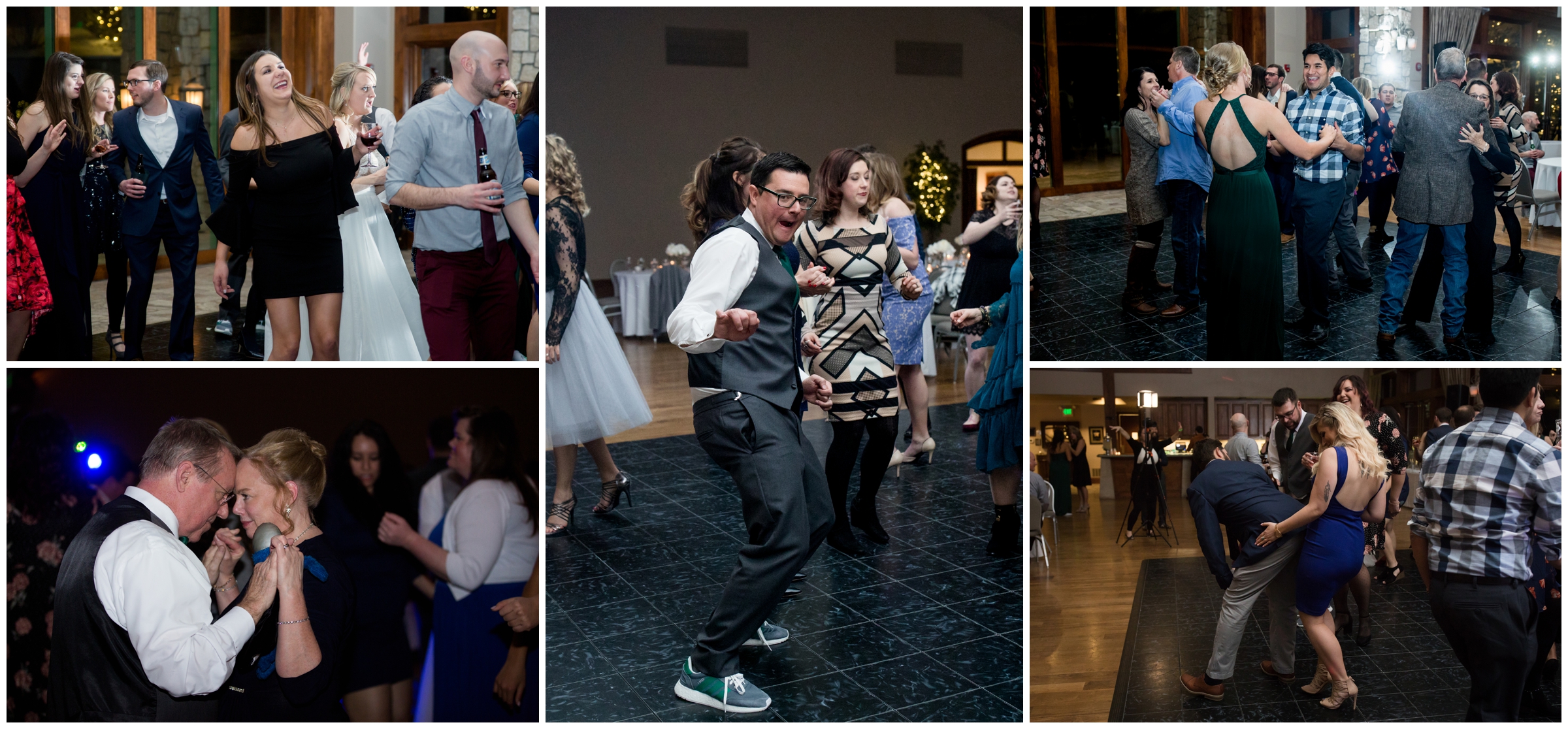 winter wedding reception in Castle Pines Colorado
