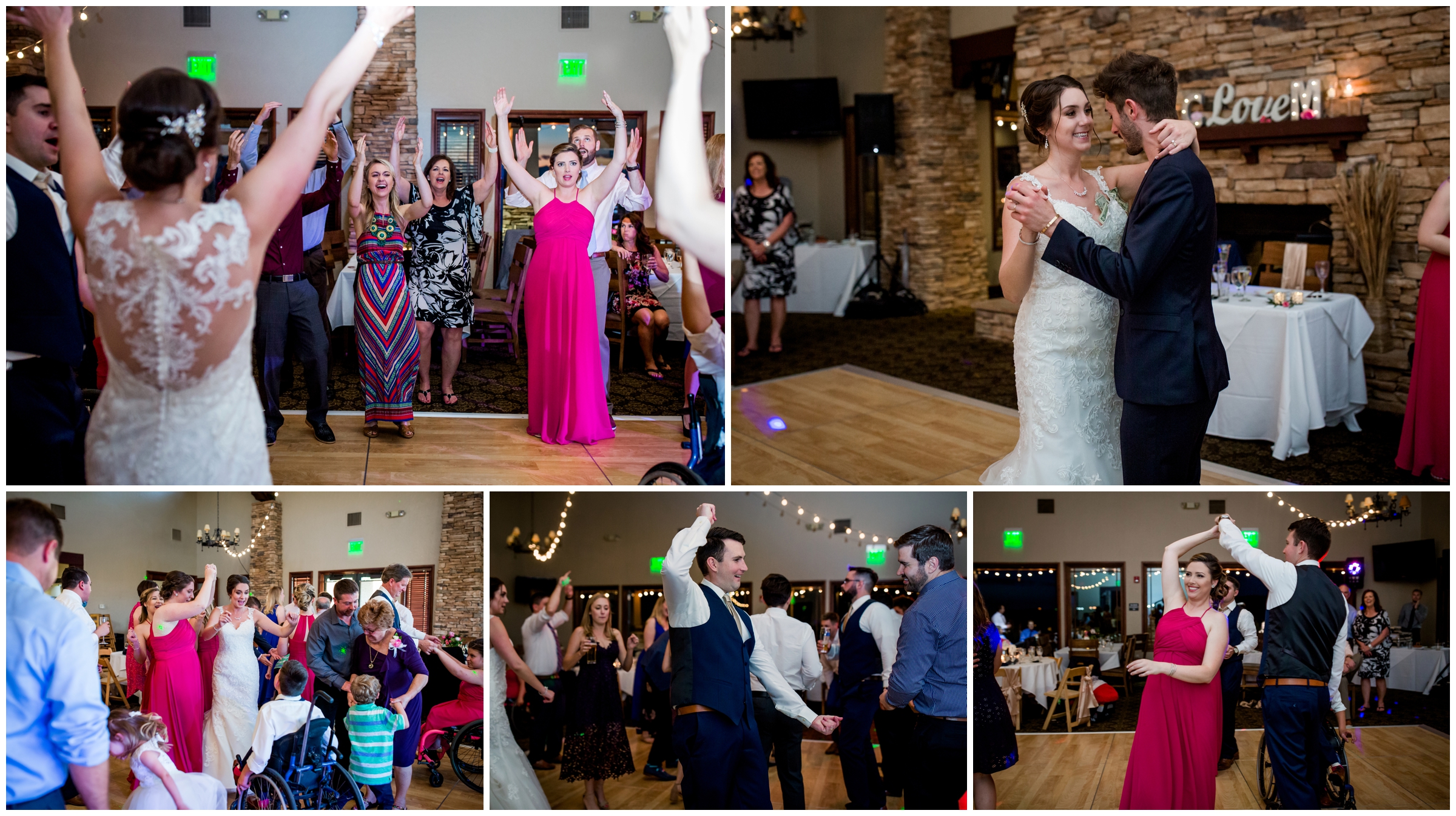 guests dancing at Erie Colorado reception 