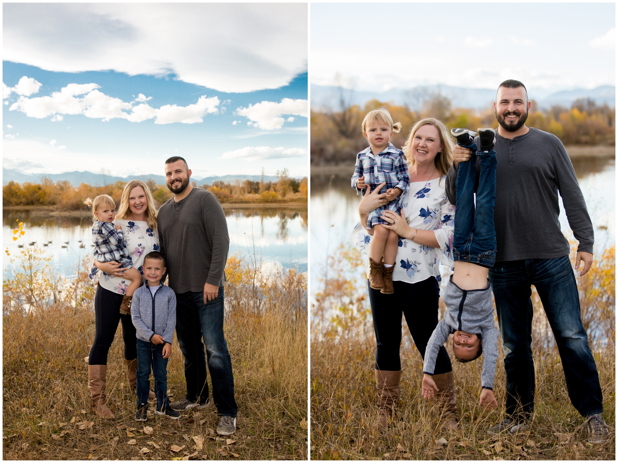 Longmont Colorado family photos at lake 