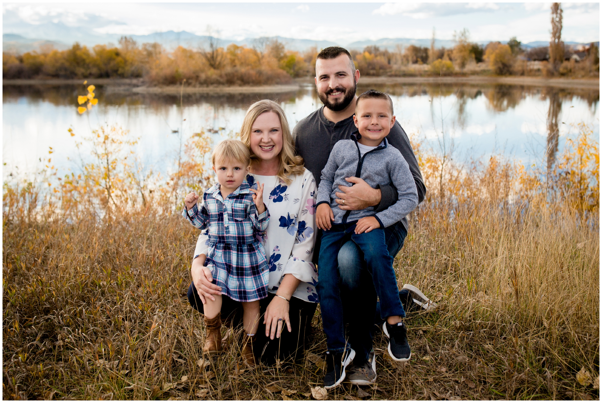 Fall family photos inspiration at Golden Ponds Longmont