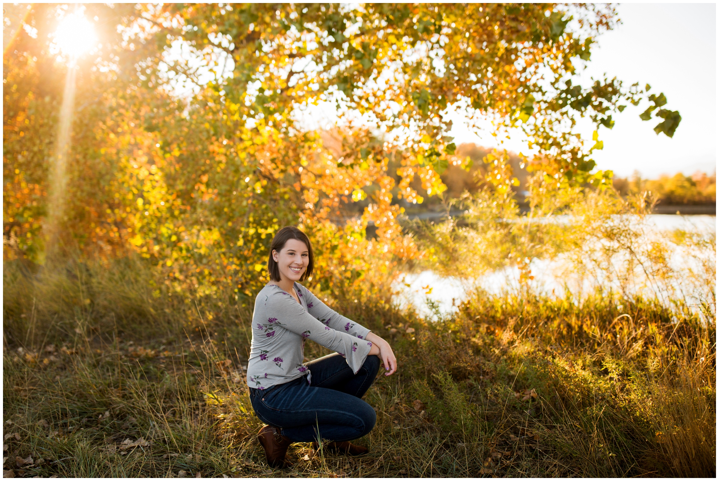 Golden Ponds Longmont Colorado senior pictures 