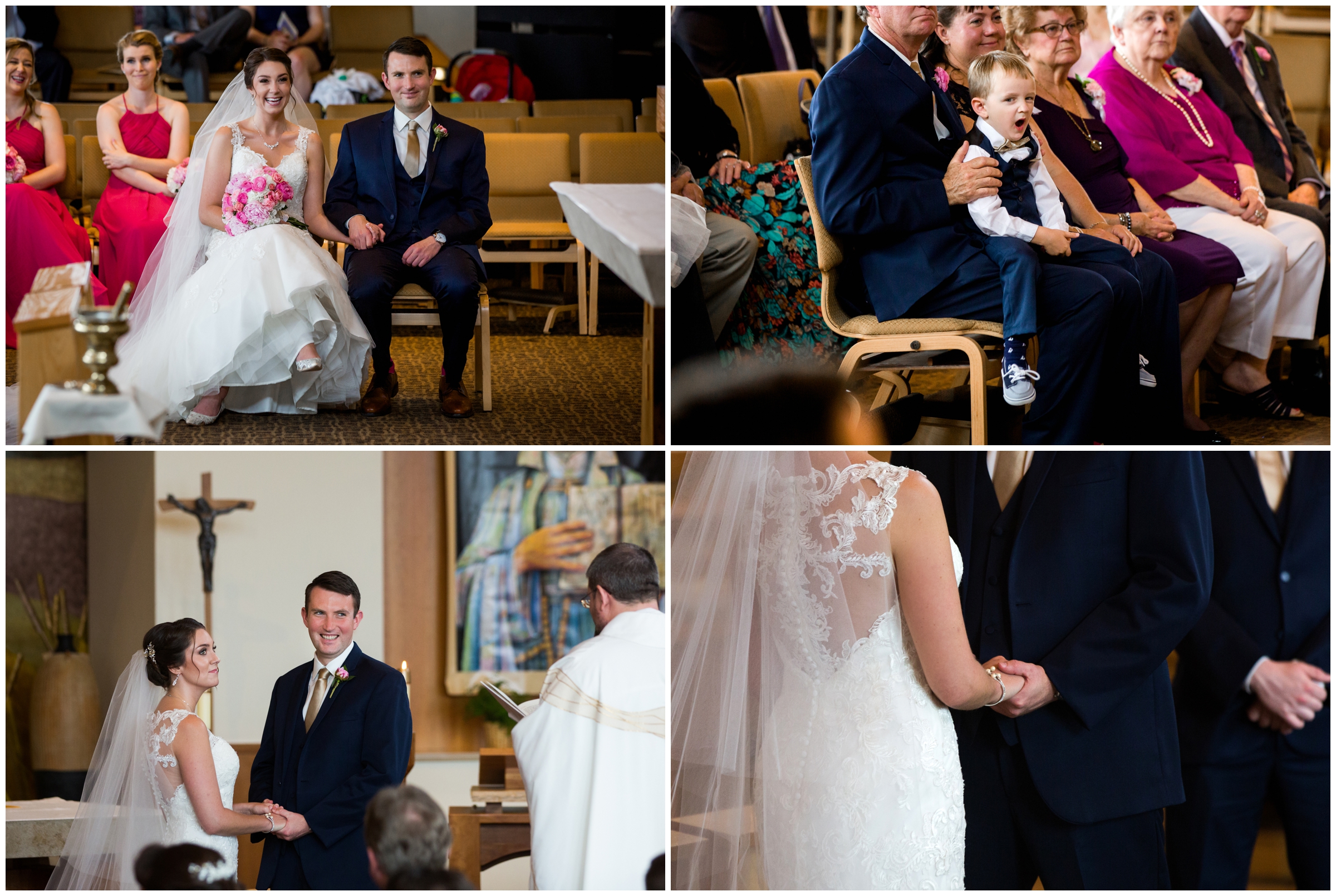 Regis Chapel Denver Colorado catholic wedding ceremony photos