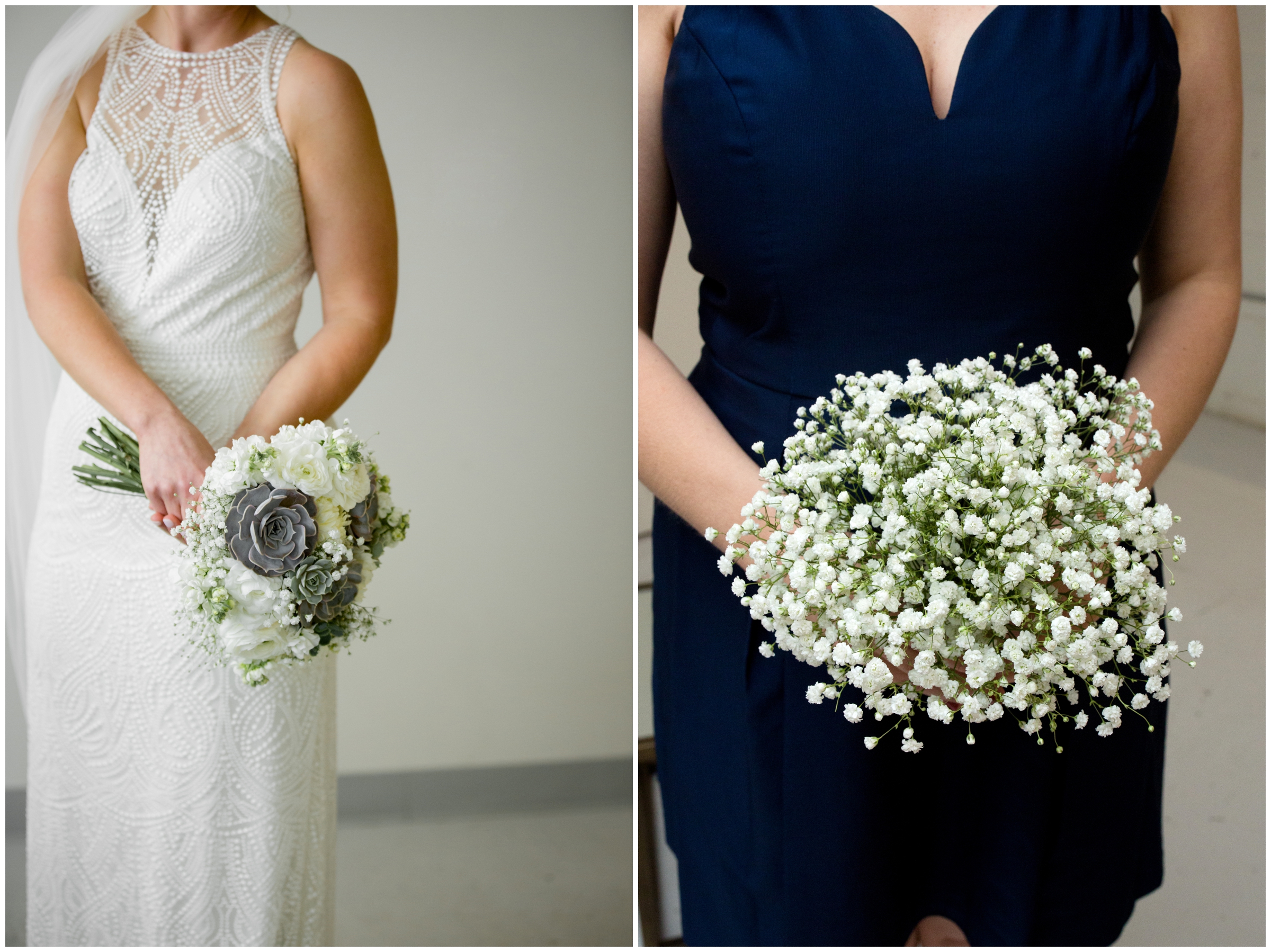 baby's breath bridesmaids bouquets 