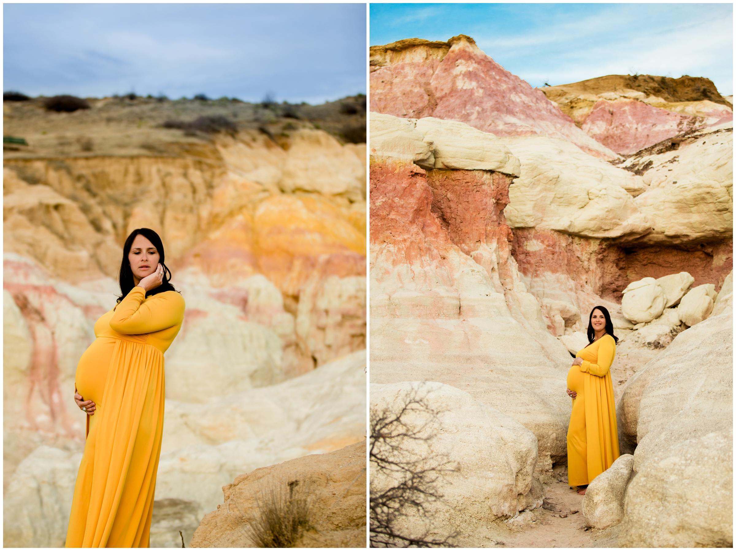 Paint Mines Colorado Springs maternity portraits 