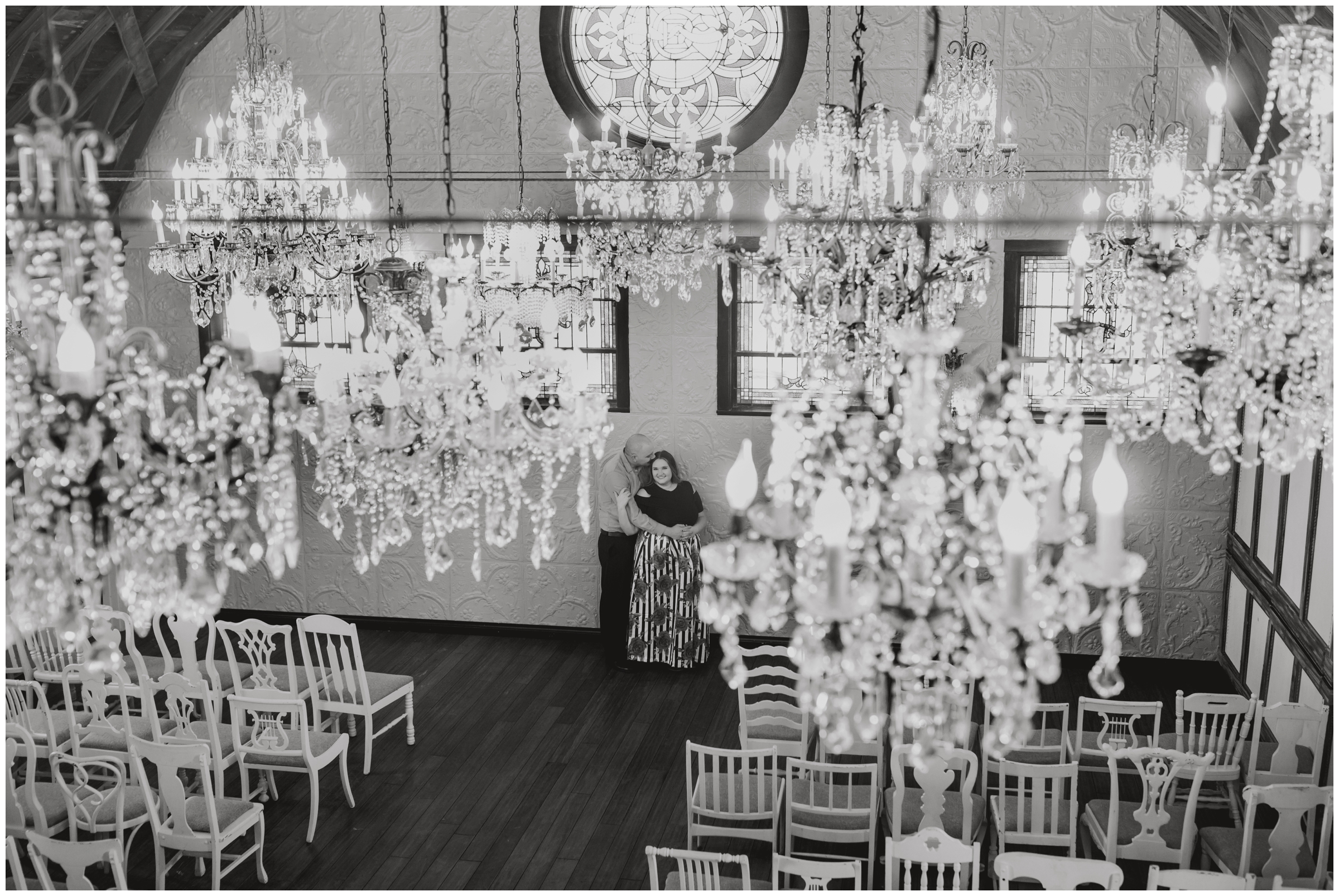 Chandelier Barn engagement photos by Colorado engagement photographer Plum Pretty Photography