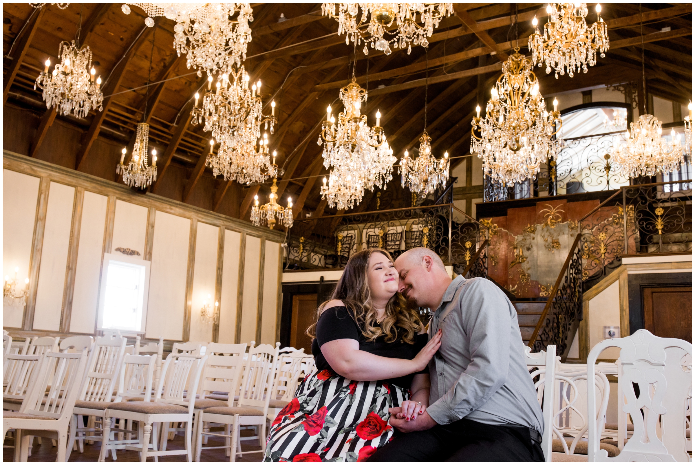 Lionsgate Event Center Colorado elopement photography inspiration at the Chandelier Barn