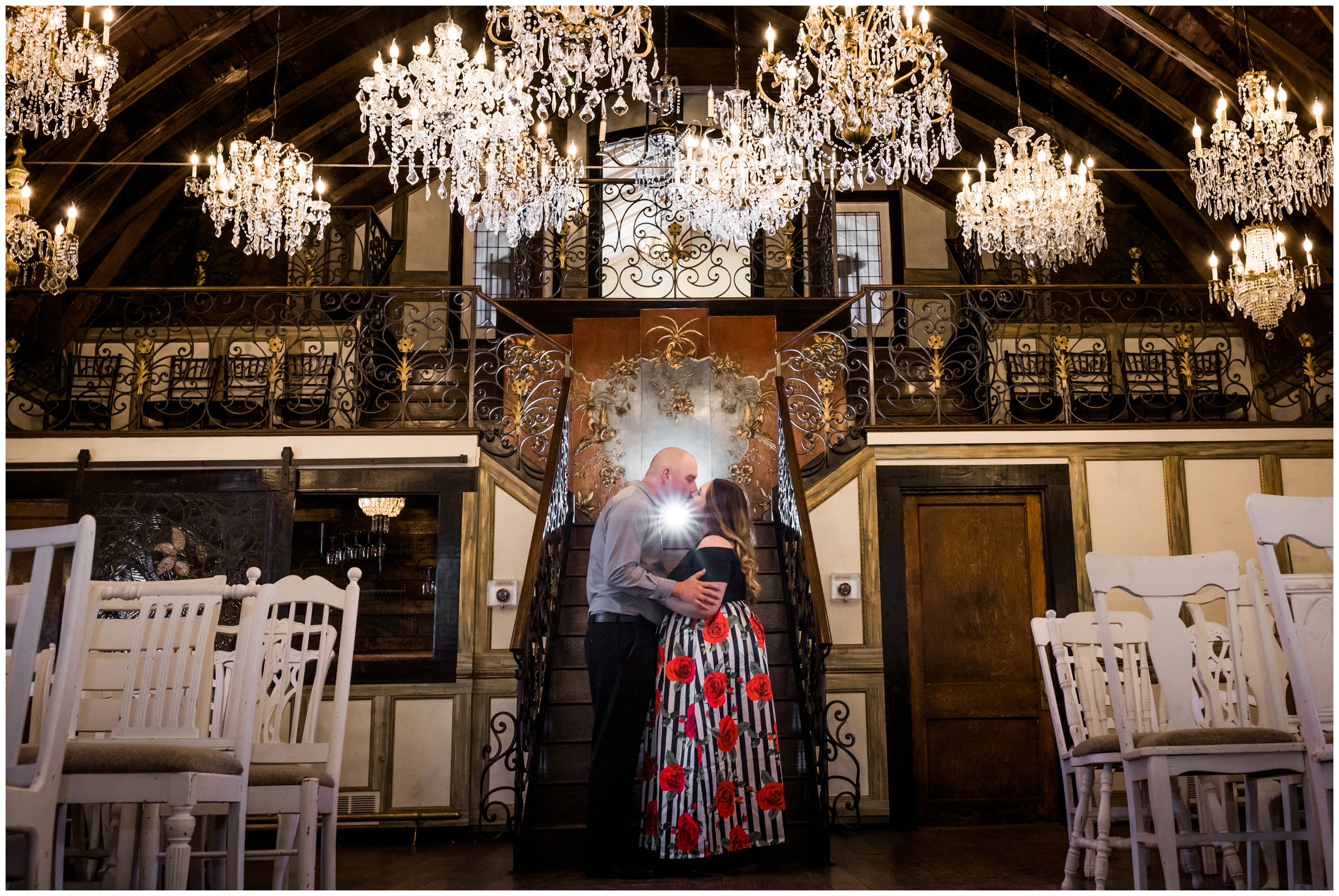 Chandelier Barn Colorado elopement photography by Denver wedding photographer Plum Pretty Photography 