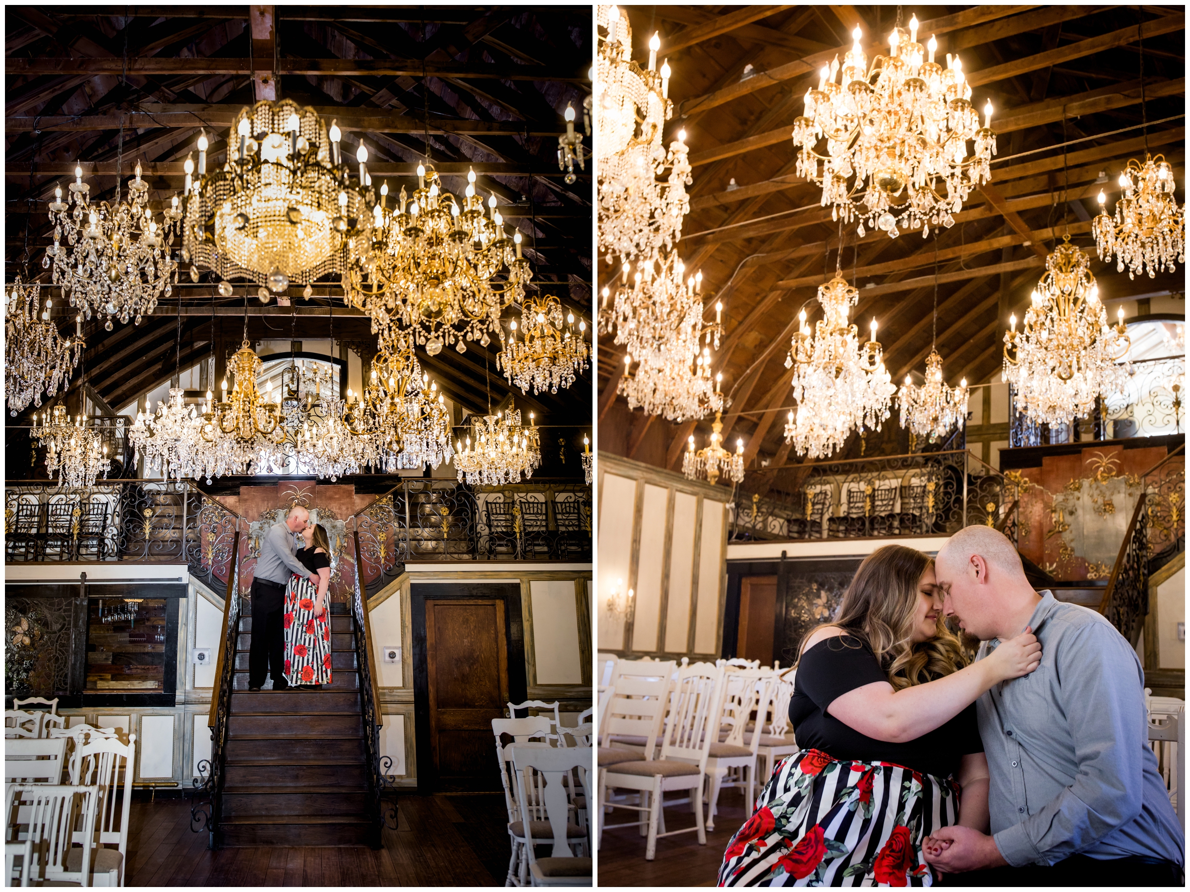 Lionsgate Event Center Chandelier Barn engagement pictures by Colorado wedding photographer Plum pretty Photography 