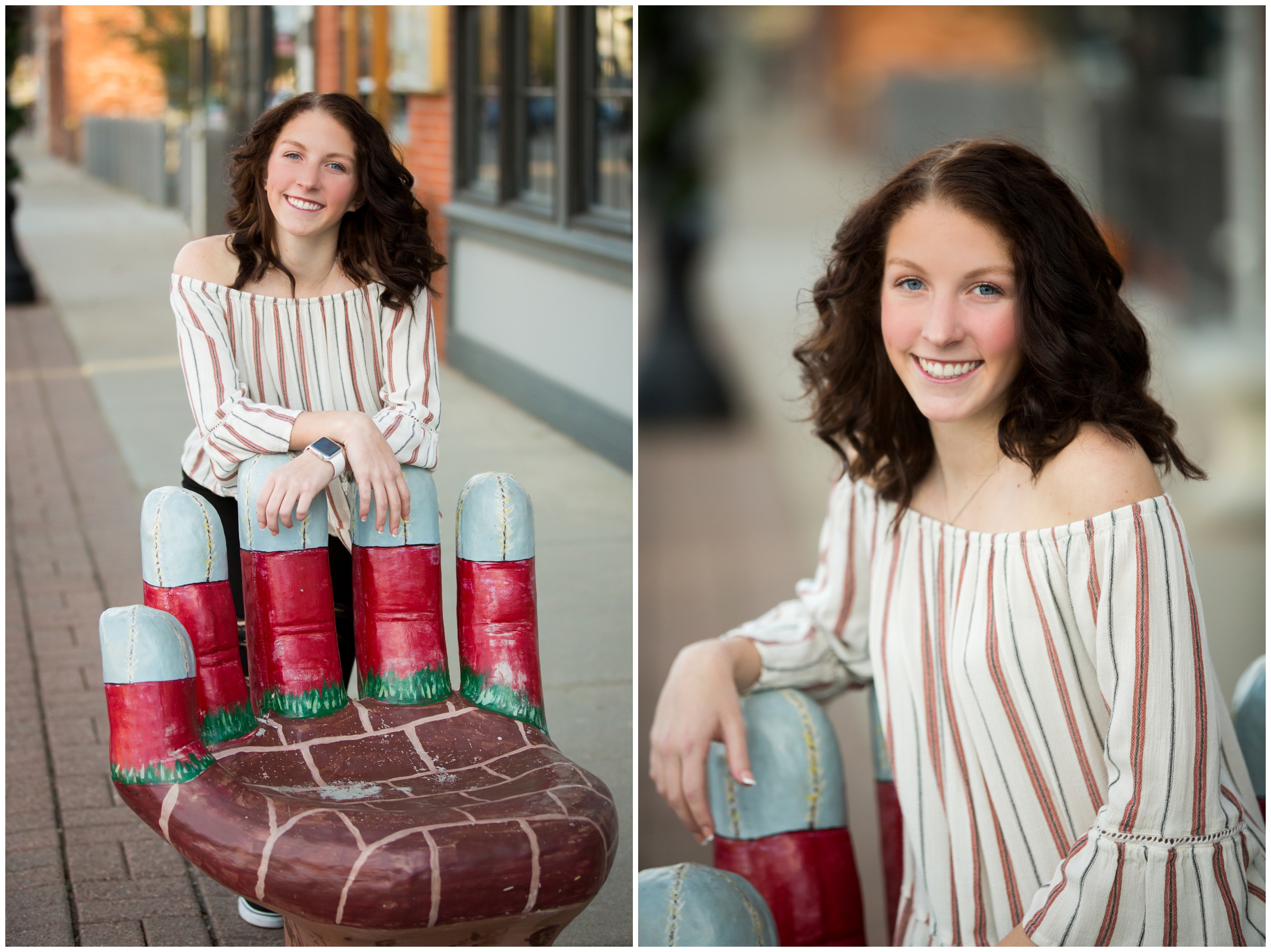 urban Mead senior portraits in downtown Niwot by Colorado photographer Plum Pretty Photography