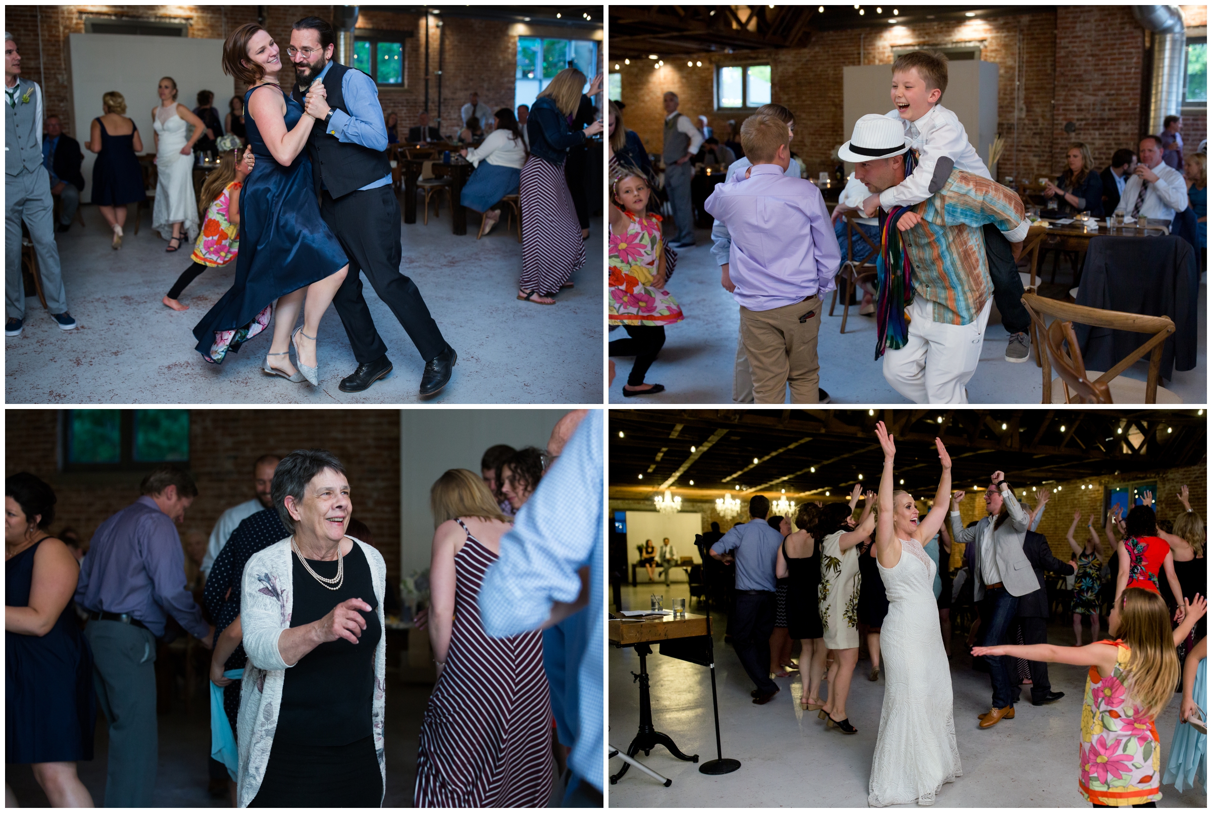 guests dancing at Colorado summer reception
