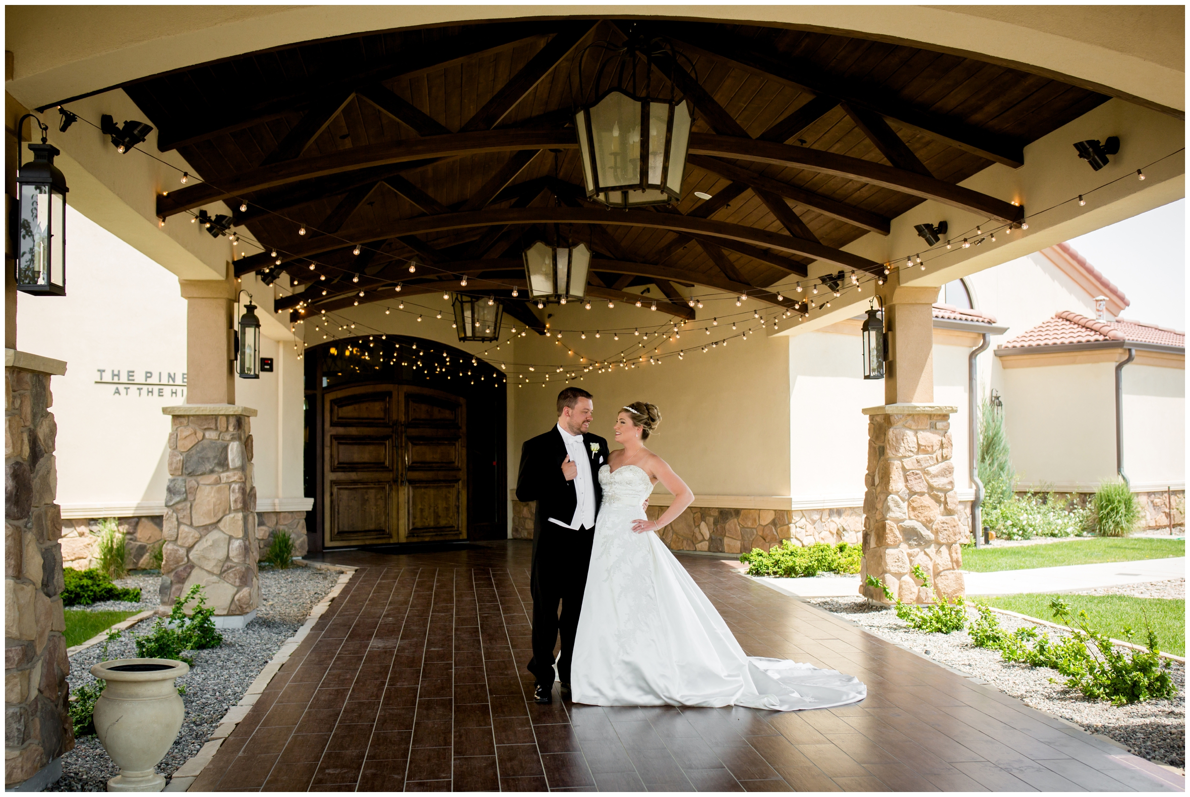 Pinery Colorado Springs wedding photos by Colorado photographer Plum Pretty Photography. Royal blue and white wedding inspiration at the Pinery at the Hill.