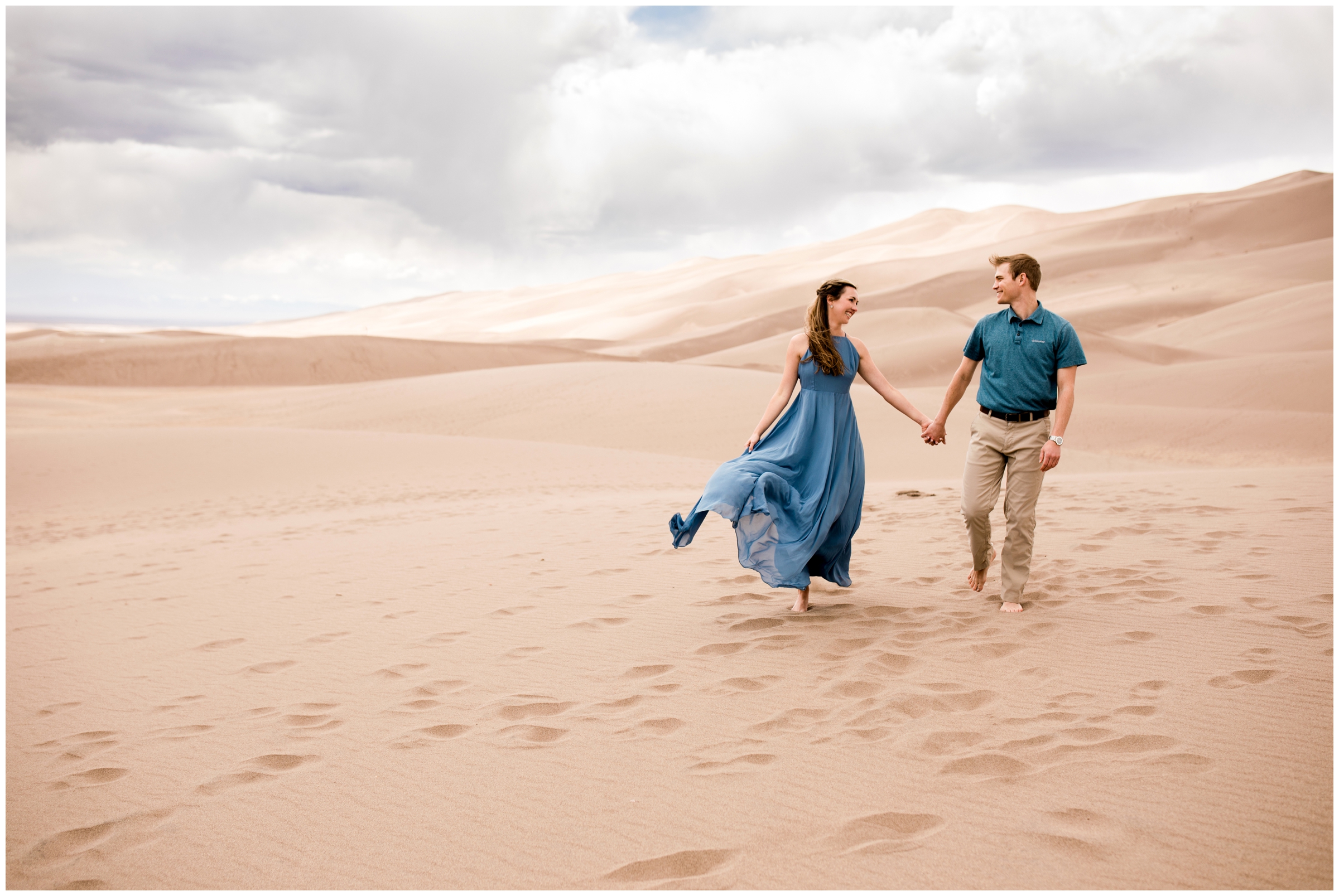 adventure engagement photography inspiration at Great Sand Dunes National Park Colorado 