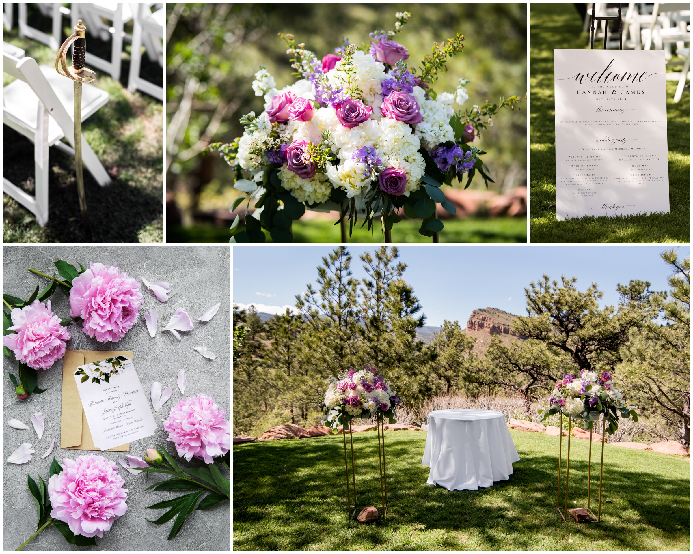 outdoor wedding ceremony inspiration in Lyons Colorado 