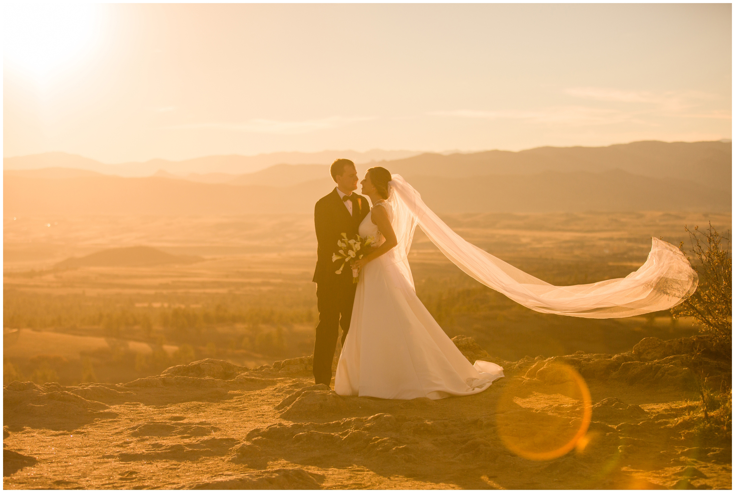 sunset wedding photography inspiration in Sedalia Colorado 