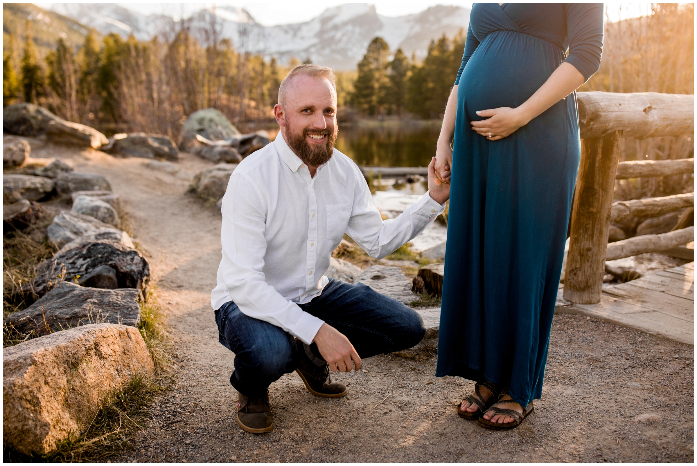 Estes Park maternity photos in Rocky Mountain National Park by Colorado portrait photographer Plum Pretty Photography