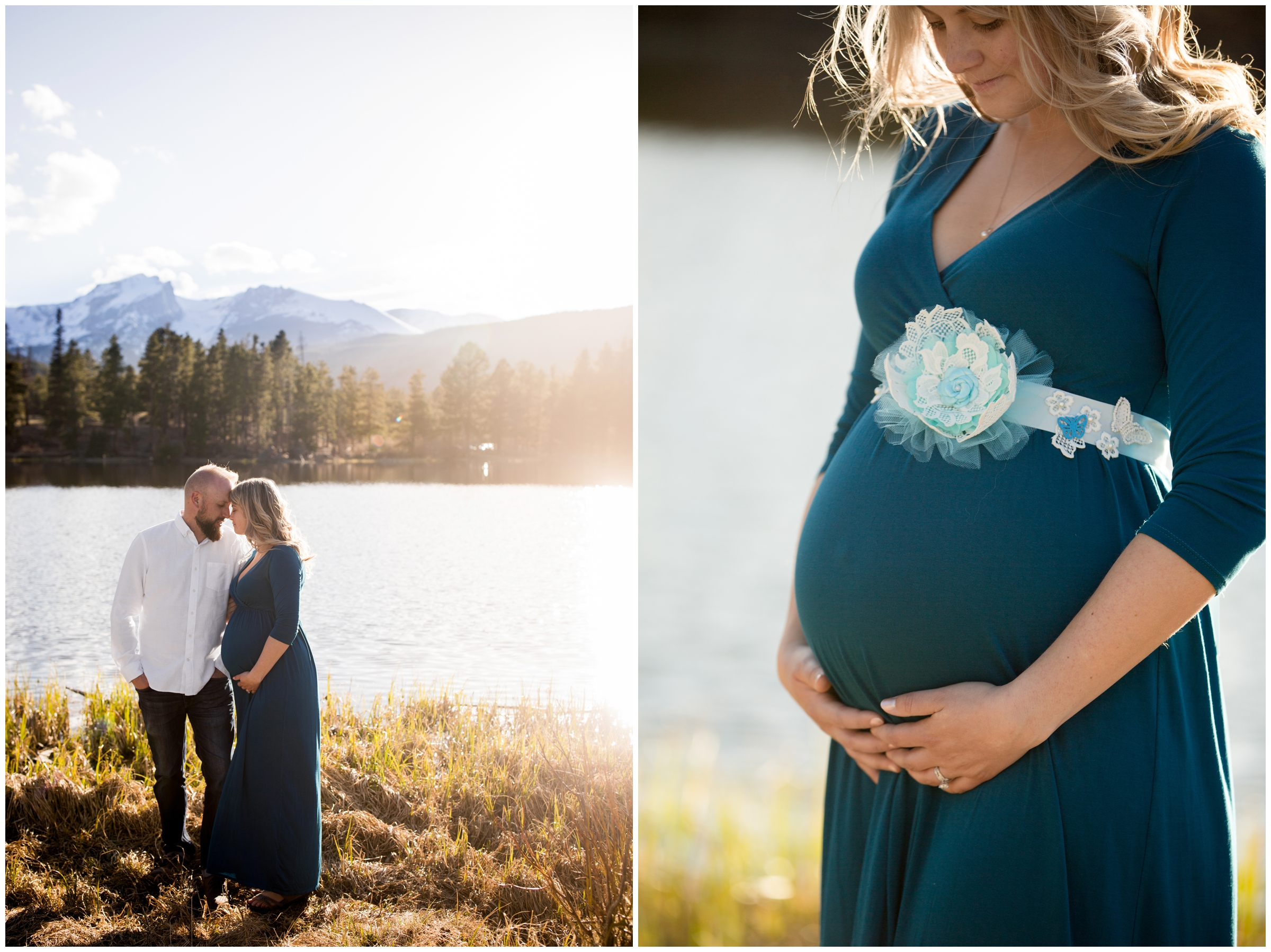 Sprague Lake RMNP pregnancy portraits 