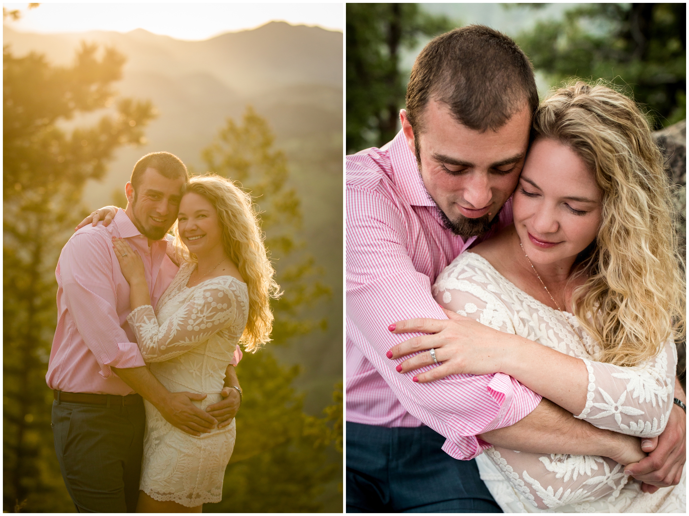 golden hour couples portraits by Colorado engagement photographer Plum Pretty Photo