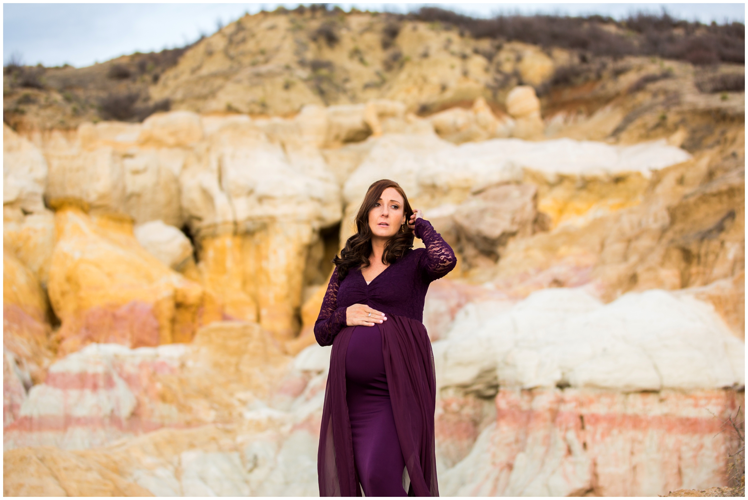 southern Colorado maternity pictures by portrait photographer Plum Pretty Photography 