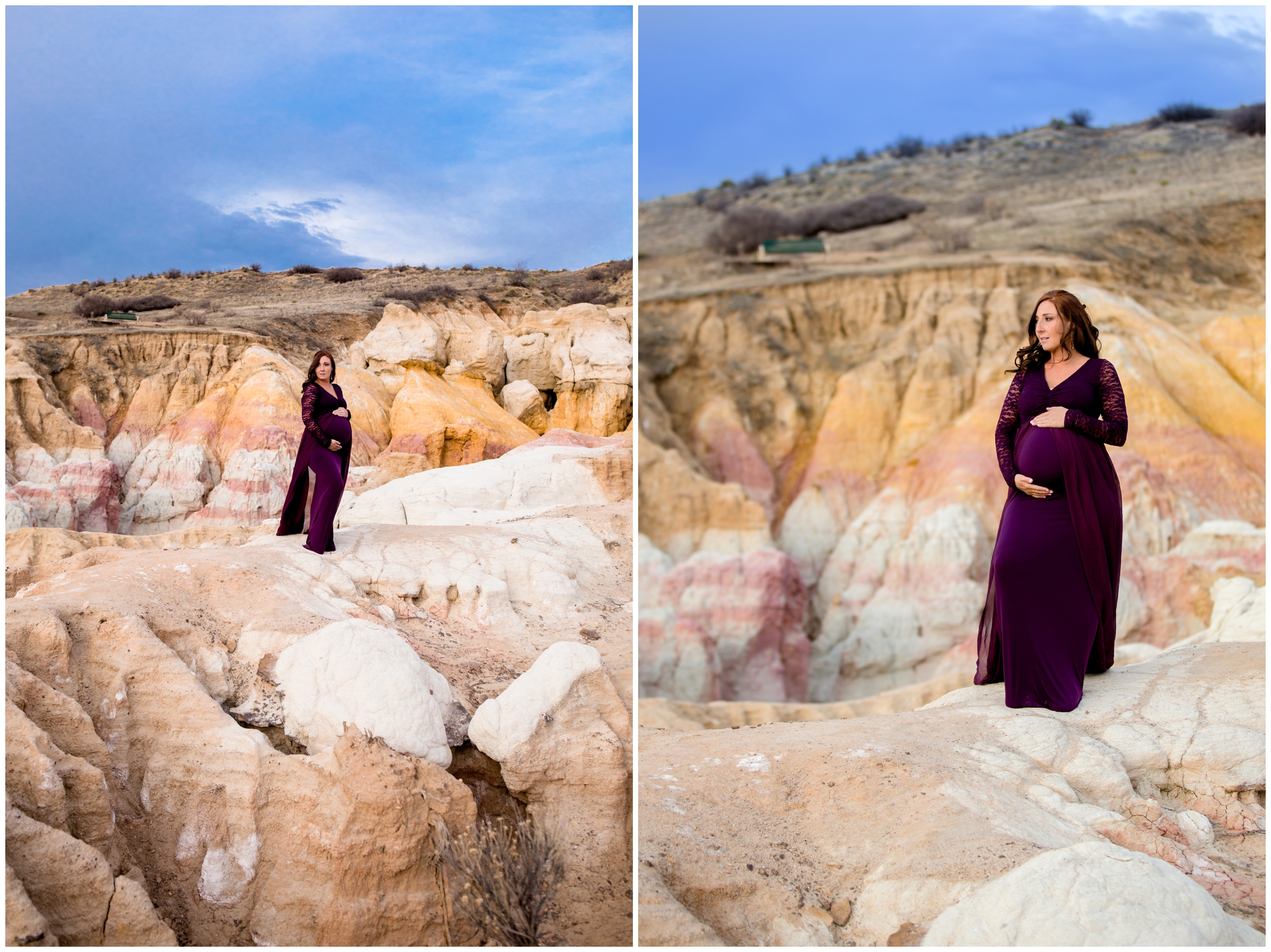 Paint Mines Colorado Springs maternity portraits 