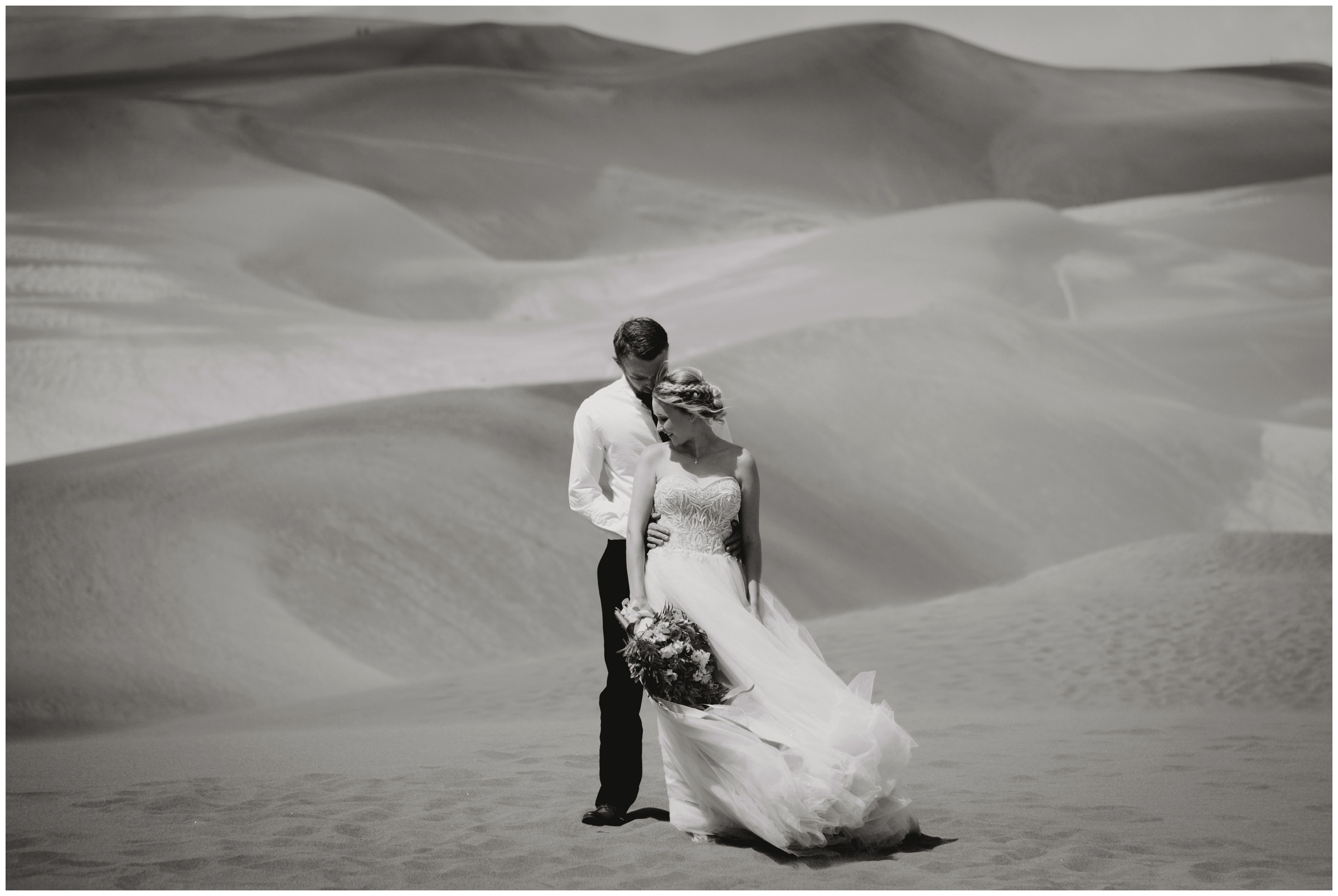 Great Sand Dunes Colorado elopement inspiration by adventure wedding photographer Plum Pretty Photography