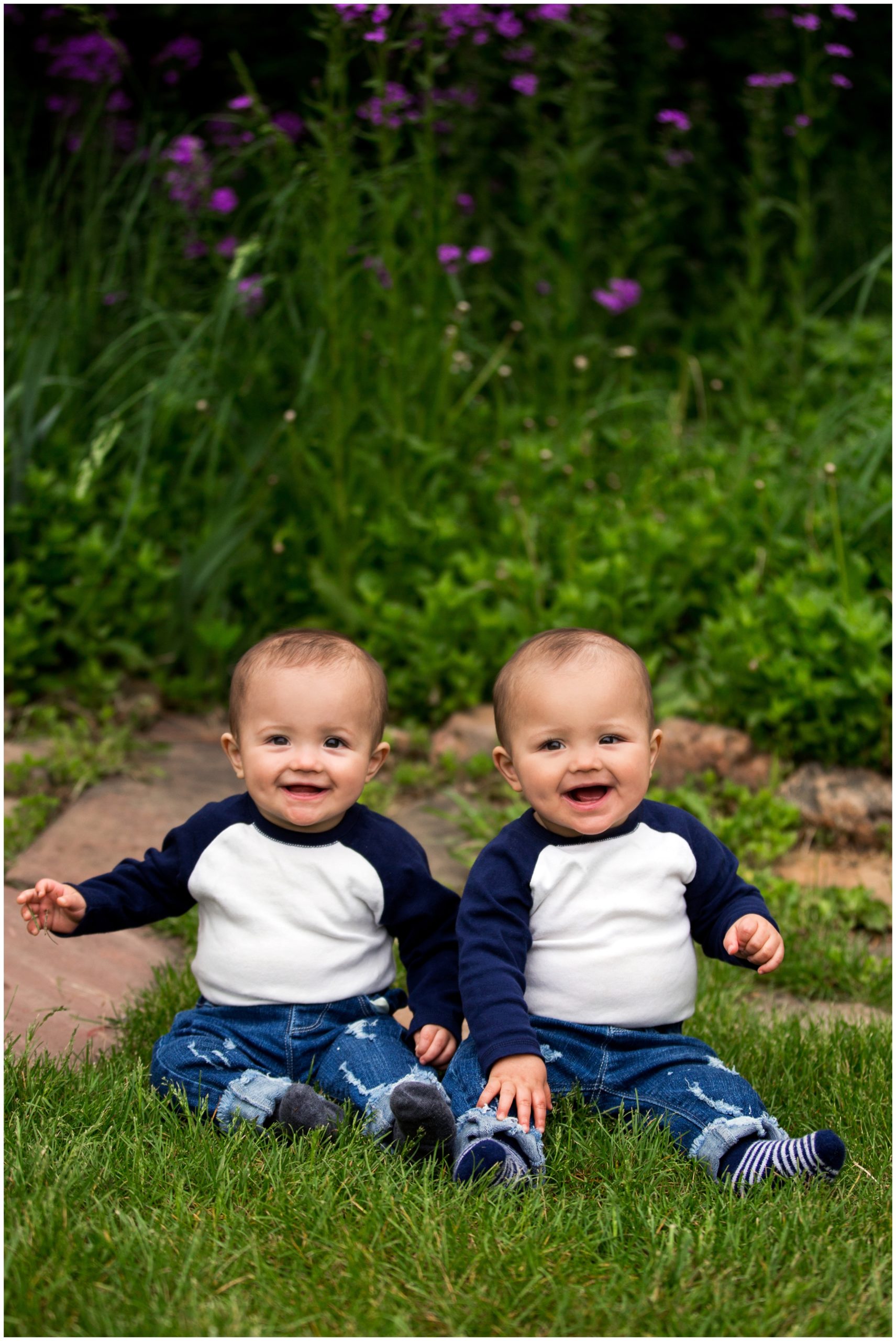 twin baby photo session in Longmont Colorado 