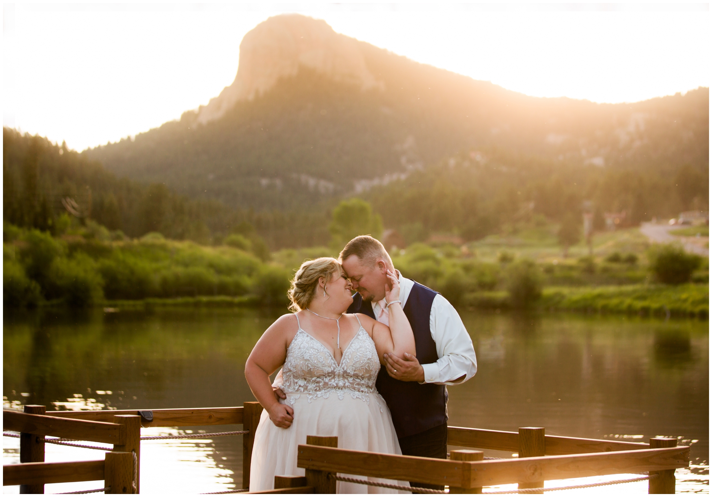 golden hour wedding portraits at Wedgewood Weddings Mountain View Ranch